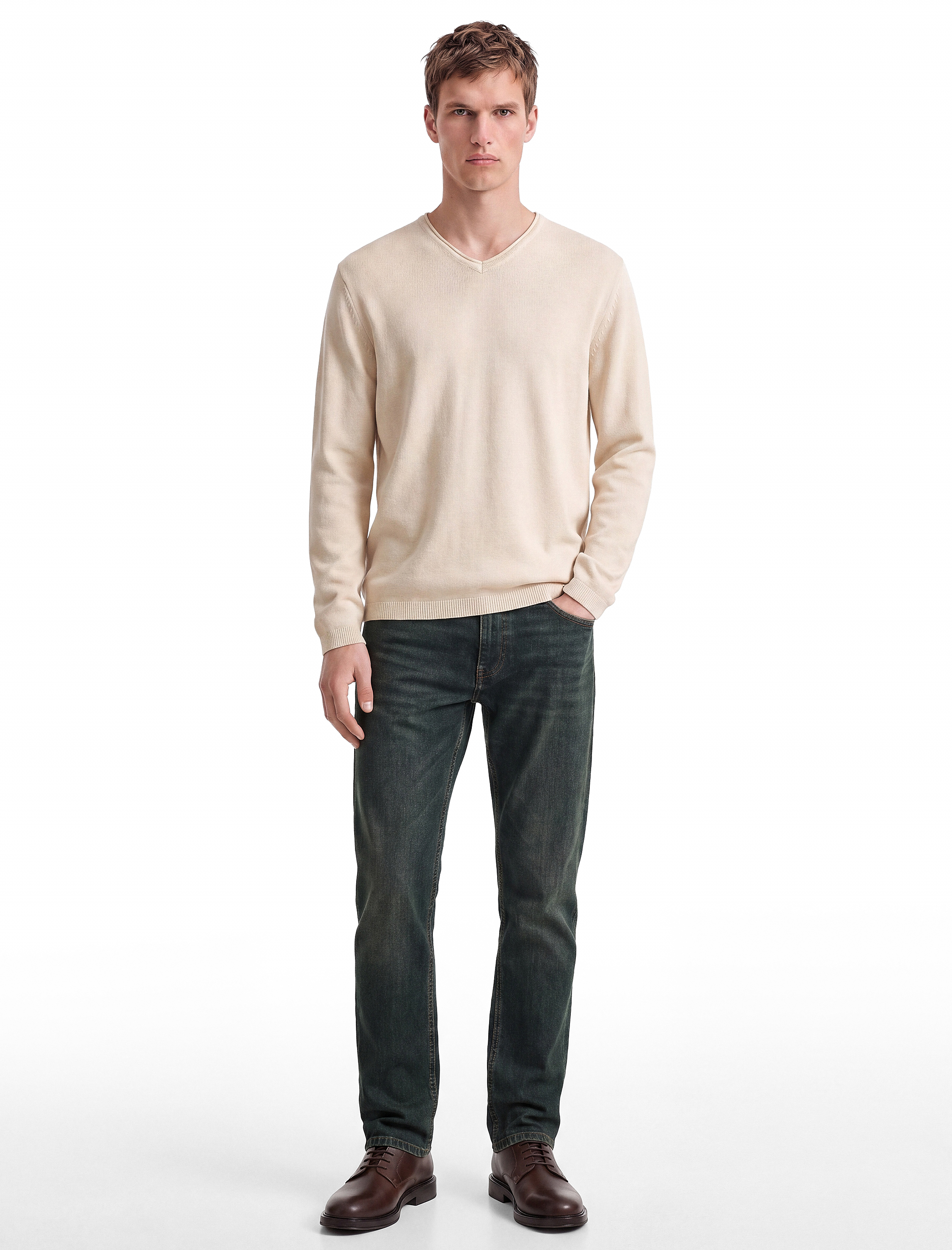   Pamuklu Düz Paça Normal Bel Straight Fit Jean Pantolon - Mark Jean