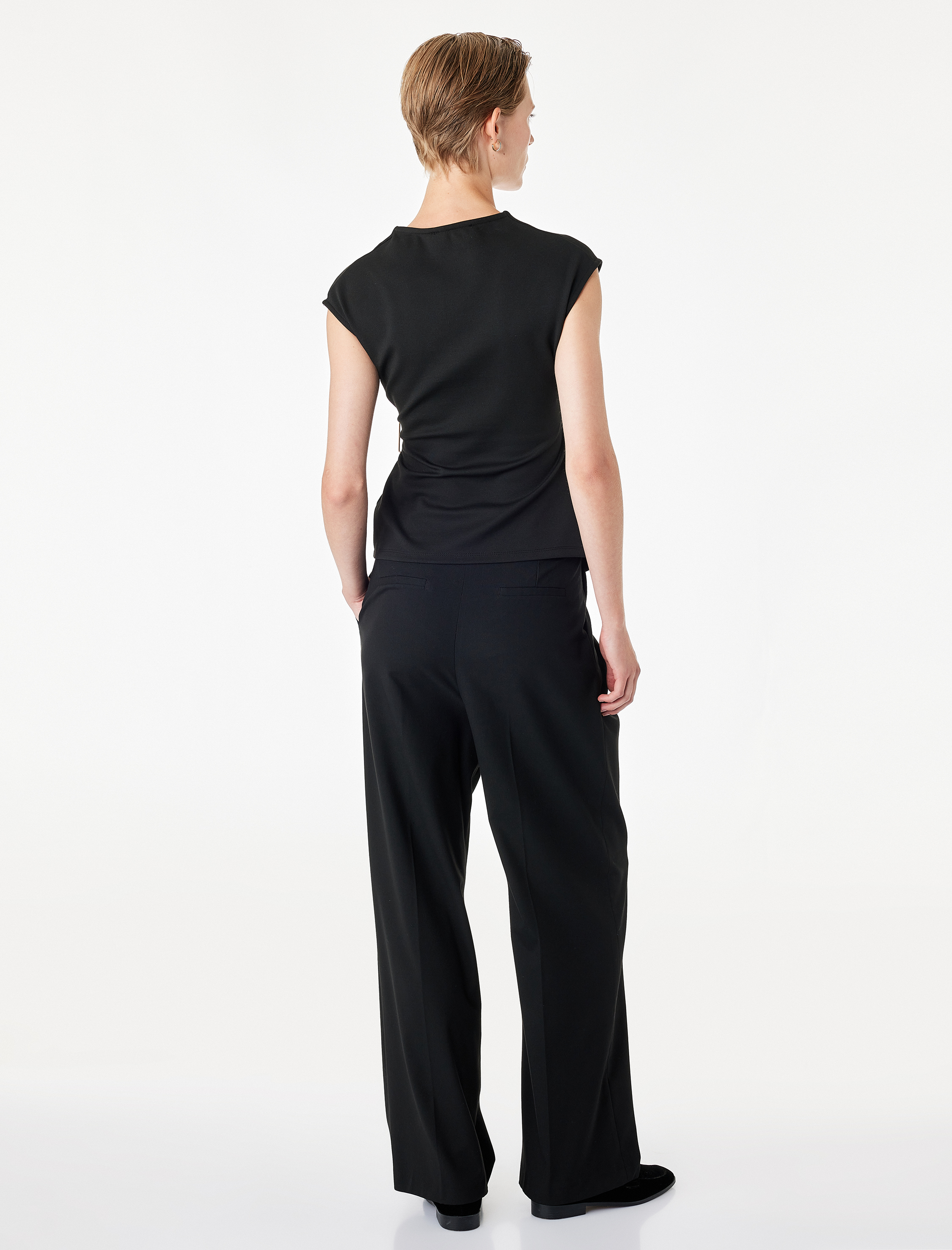 Koton Slim Fit Metal Aksesuarlı V Yaka Kruvaze Yelek görsel 4