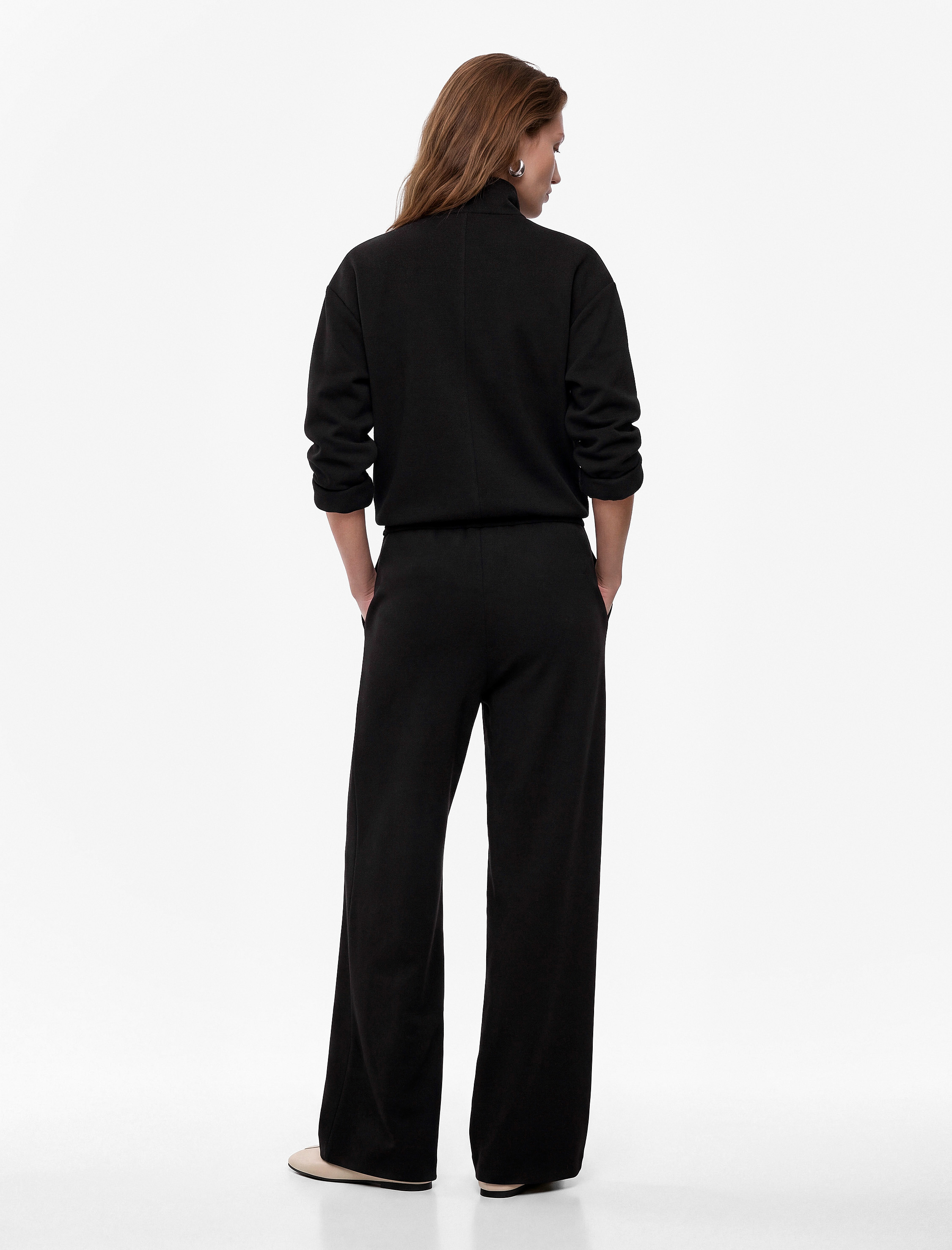 Koton Modal Kumaş Pile Detaylı Yan Cepli Straight Fit Pantolon görsel 5