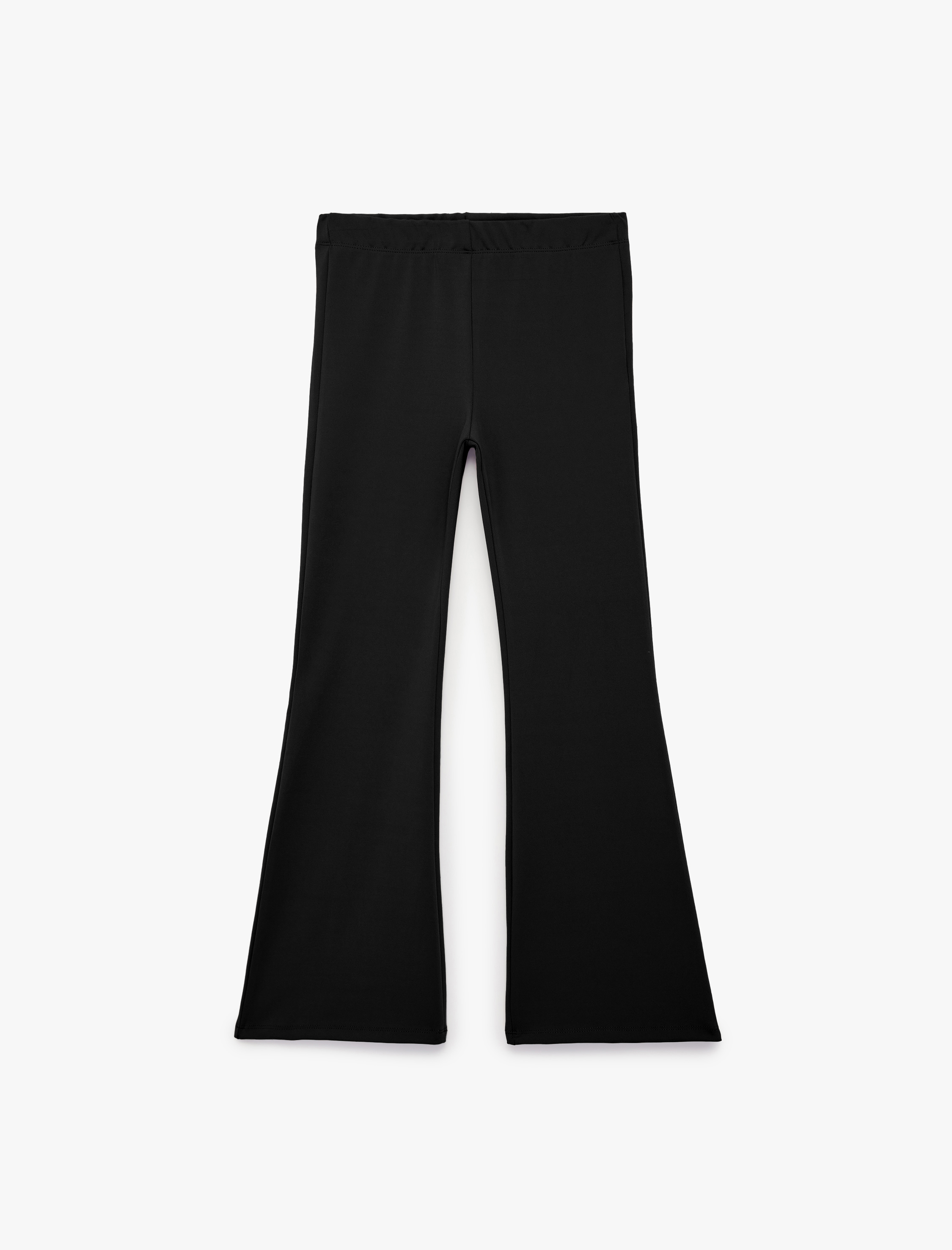  Kız Çocuk Beli Lastikli Slim Fit İspanyol Paça Tayt
