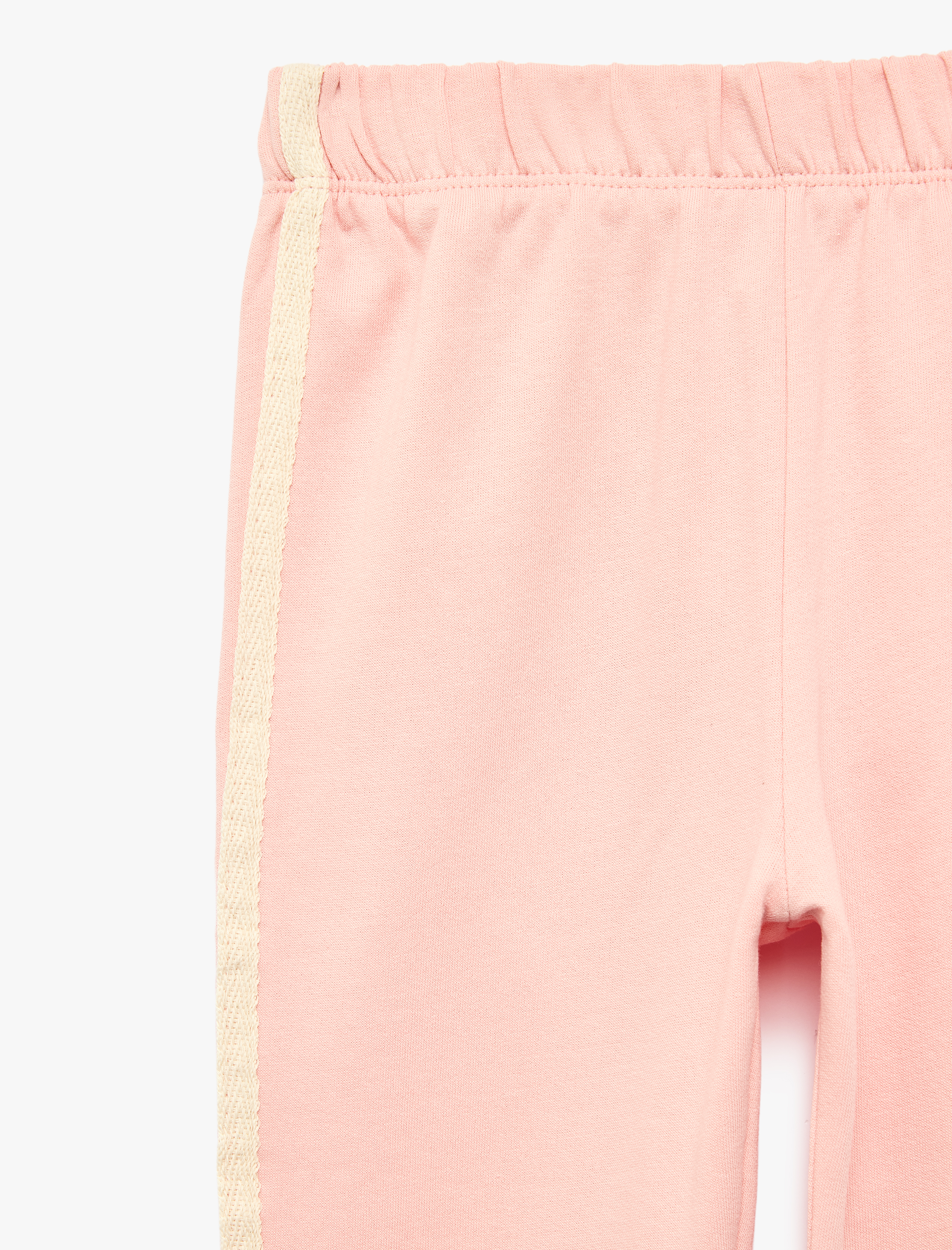  Kız Bebek Fiyonklu Beli Lastikli Pamuklu Şardonlu Jogger Eşofman Altı