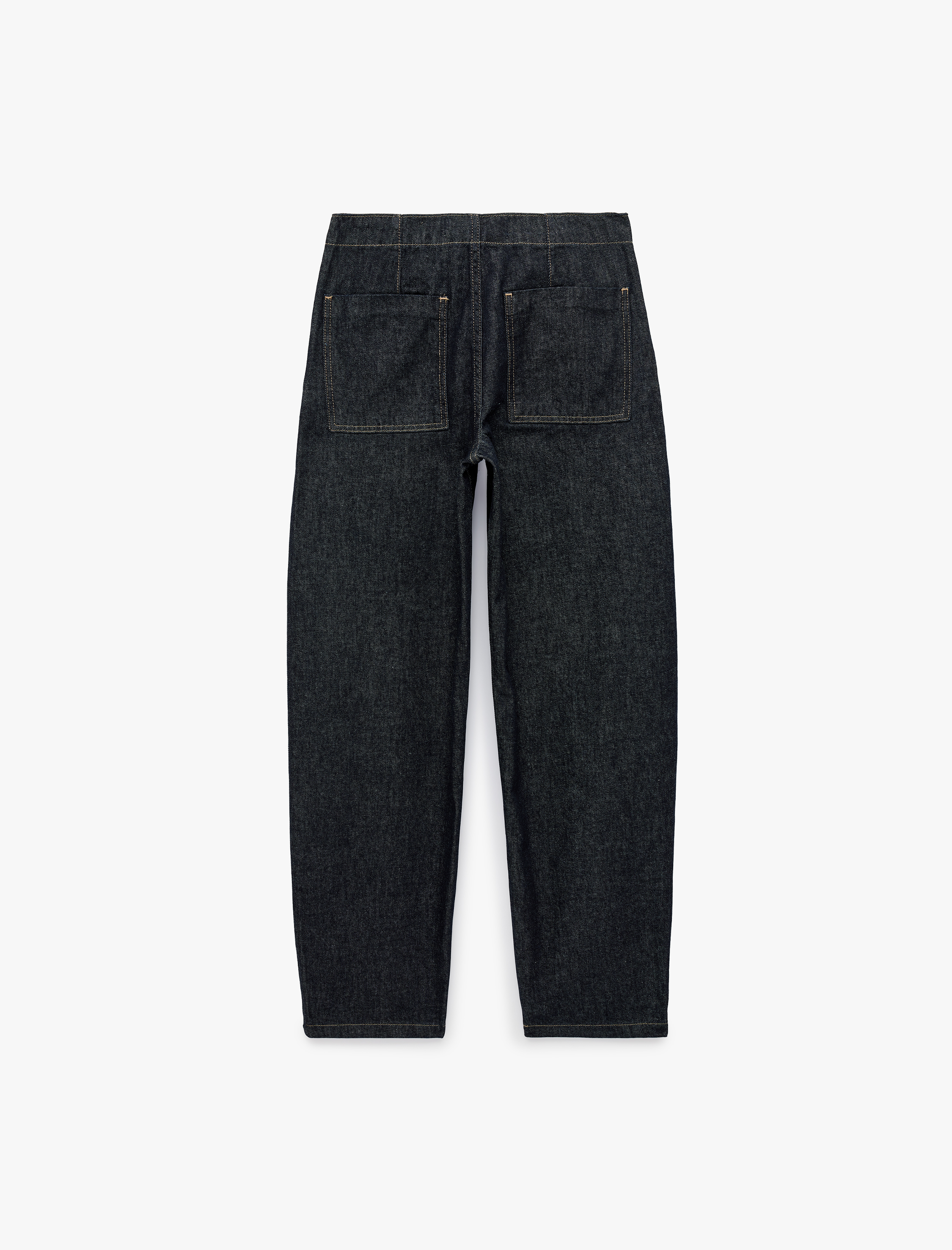   Normal Bel Düz Paça Pamuklu Cepli Denim Pantolon