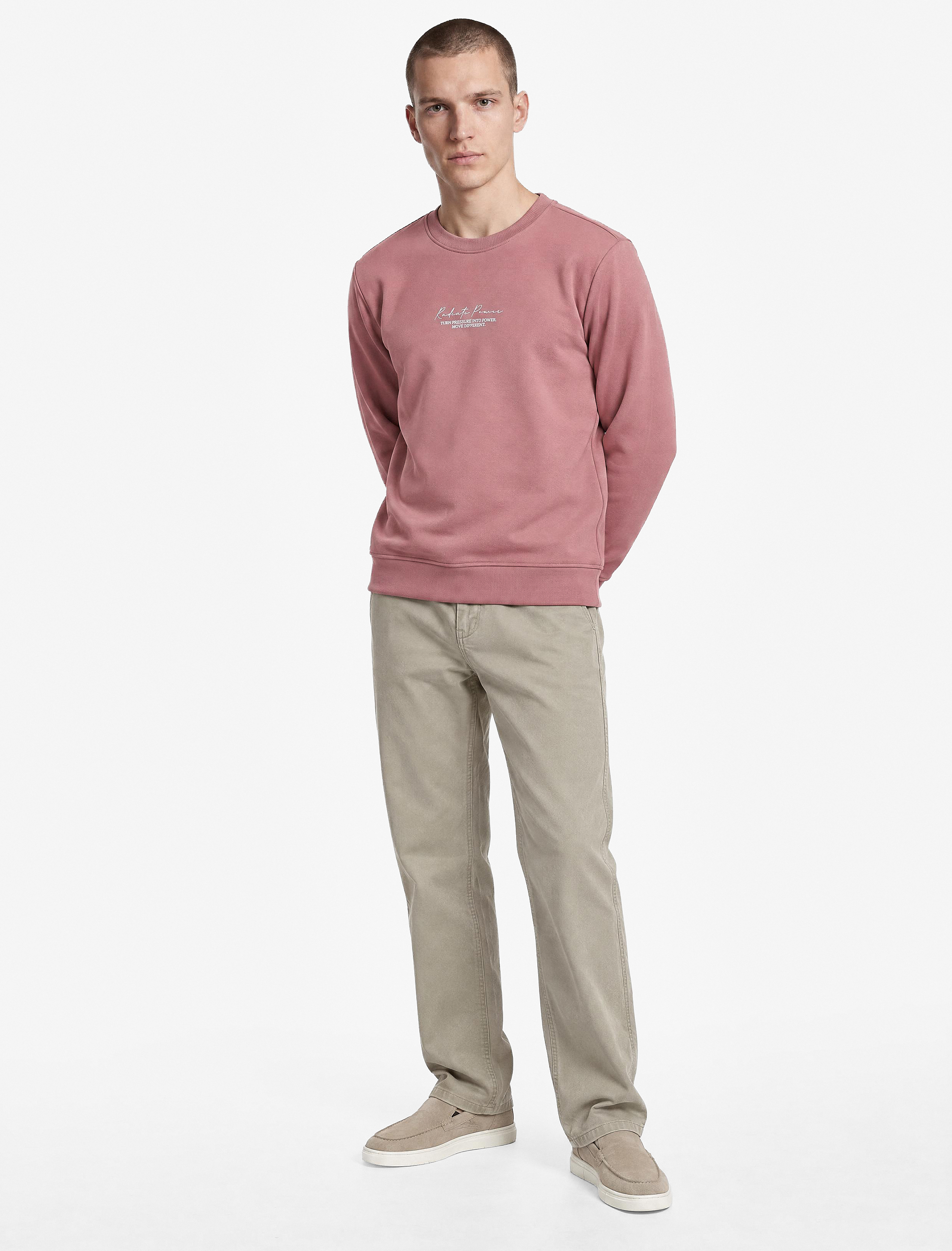 Koton Uzun Kollu Basic Bisiklet Yaka Baskılı Sweatshirt