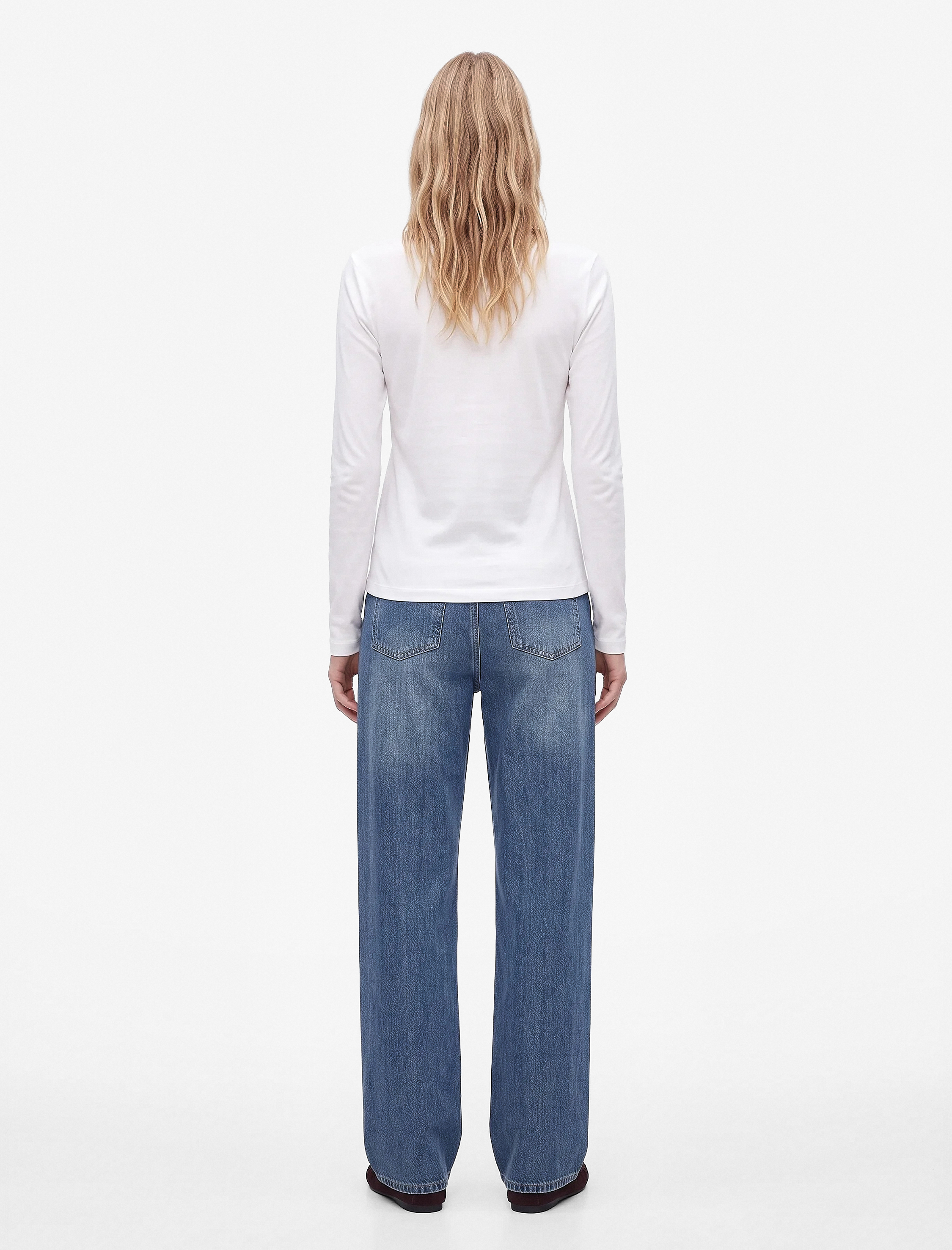 Koton Düğmeli Cep Detaylı Normal Bel Bol Kalıp Denim Pantolon - Loose Straight Fit Jean görsel 3