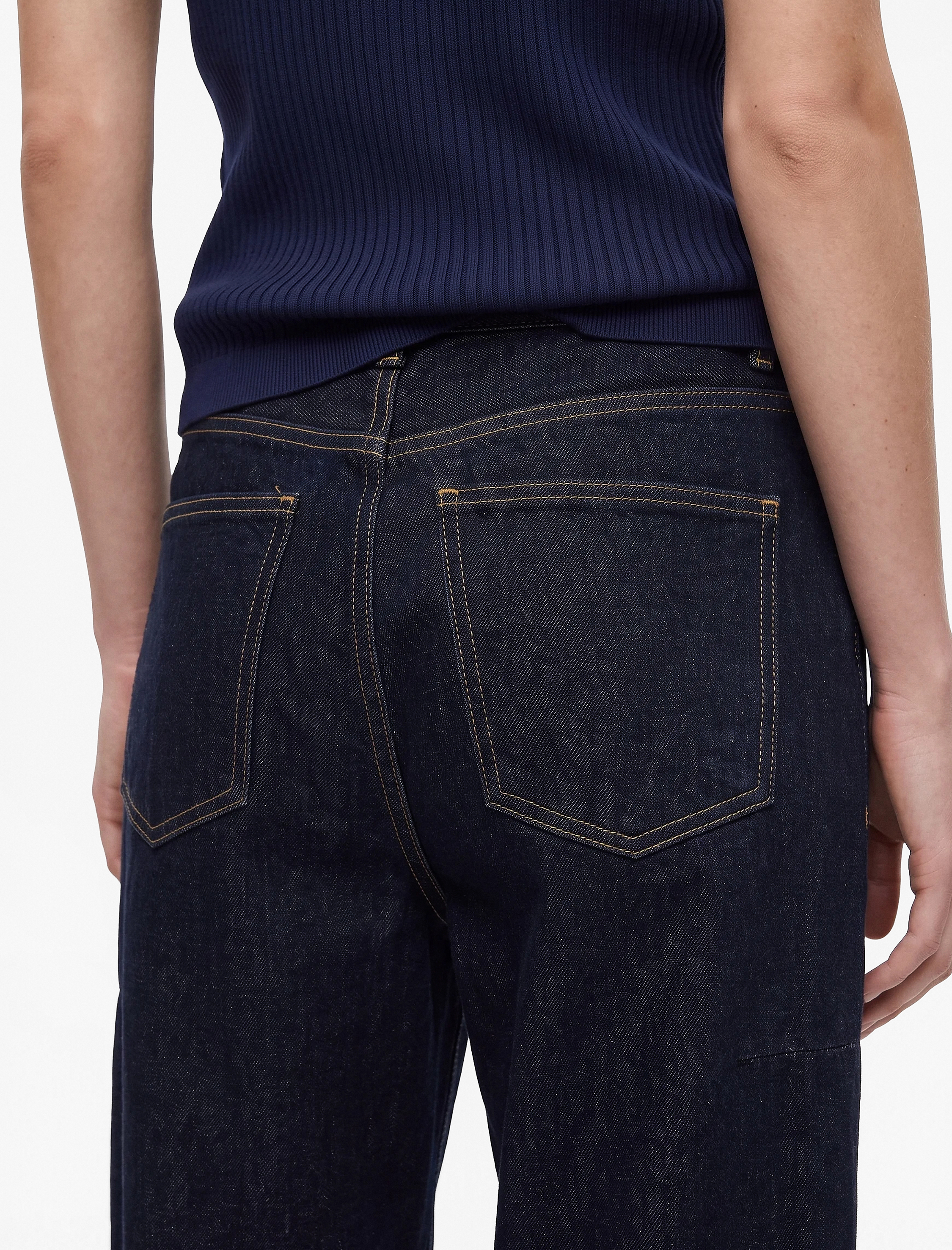 Koton Pamuklu Normal Paça Cepli Düğmeli Balon Denim Pantolon - Balloon Fit Jean görsel 4