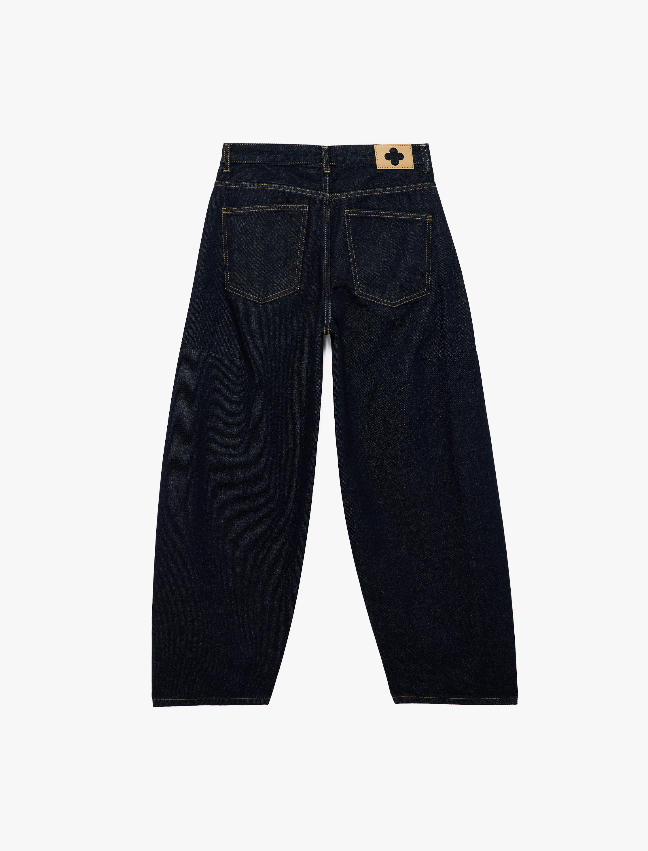 Koton Pamuklu Normal Paça Cepli Düğmeli Balon Denim Pantolon - Balloon Fit Jean görsel 6