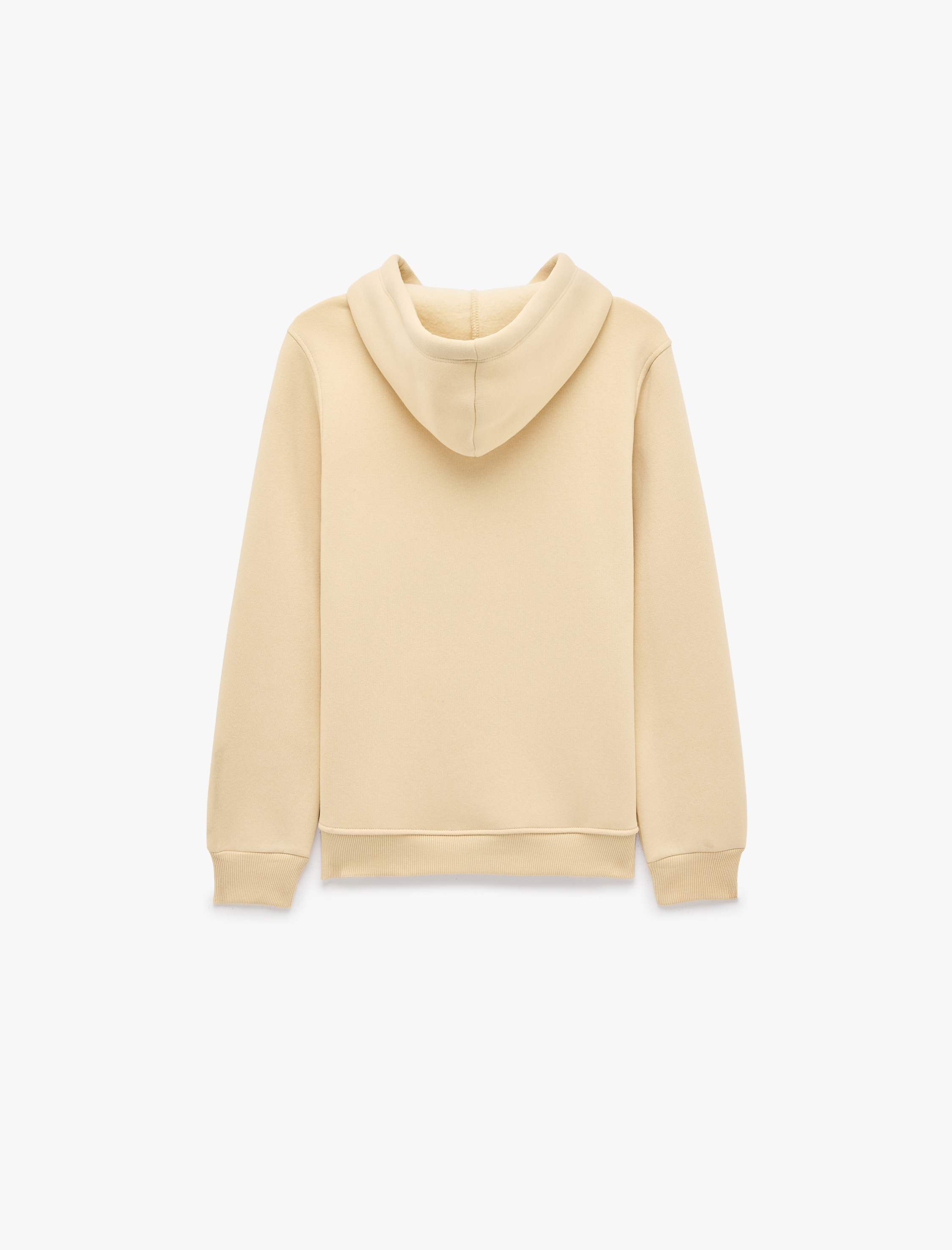 Koton Uzun Kollu Cepli Üç İplik Şardonlu Kedi Nakış Detaylı Kapüşonlu Sweatshirt görsel 7