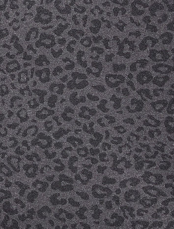  Yüksek Bel Slim Fit Leopar Desenli Spor Şort Etek