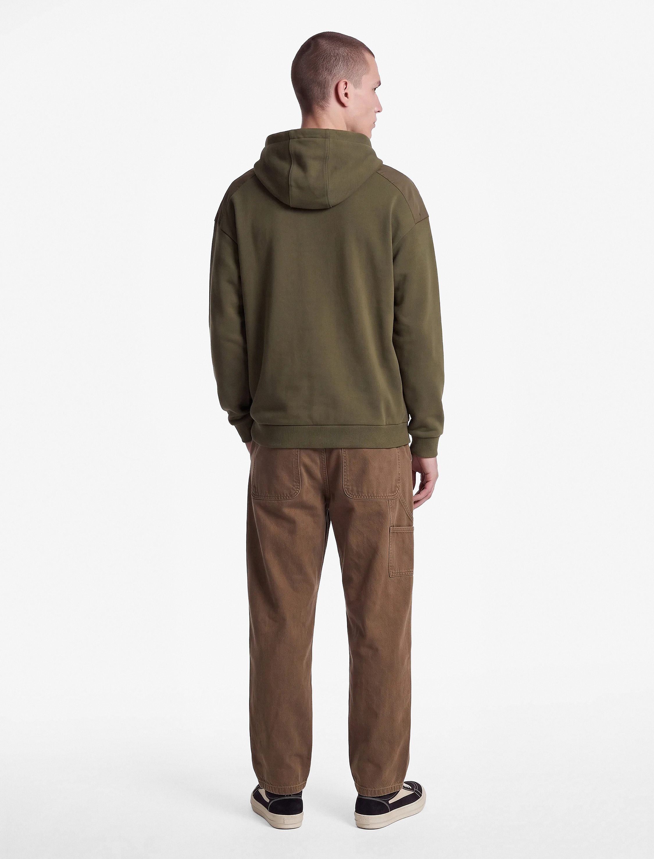 Koton Üç İplik Uzun Kollu Kanguru Cepli Kapşonlu Oversize Sweatshirt görsel 3