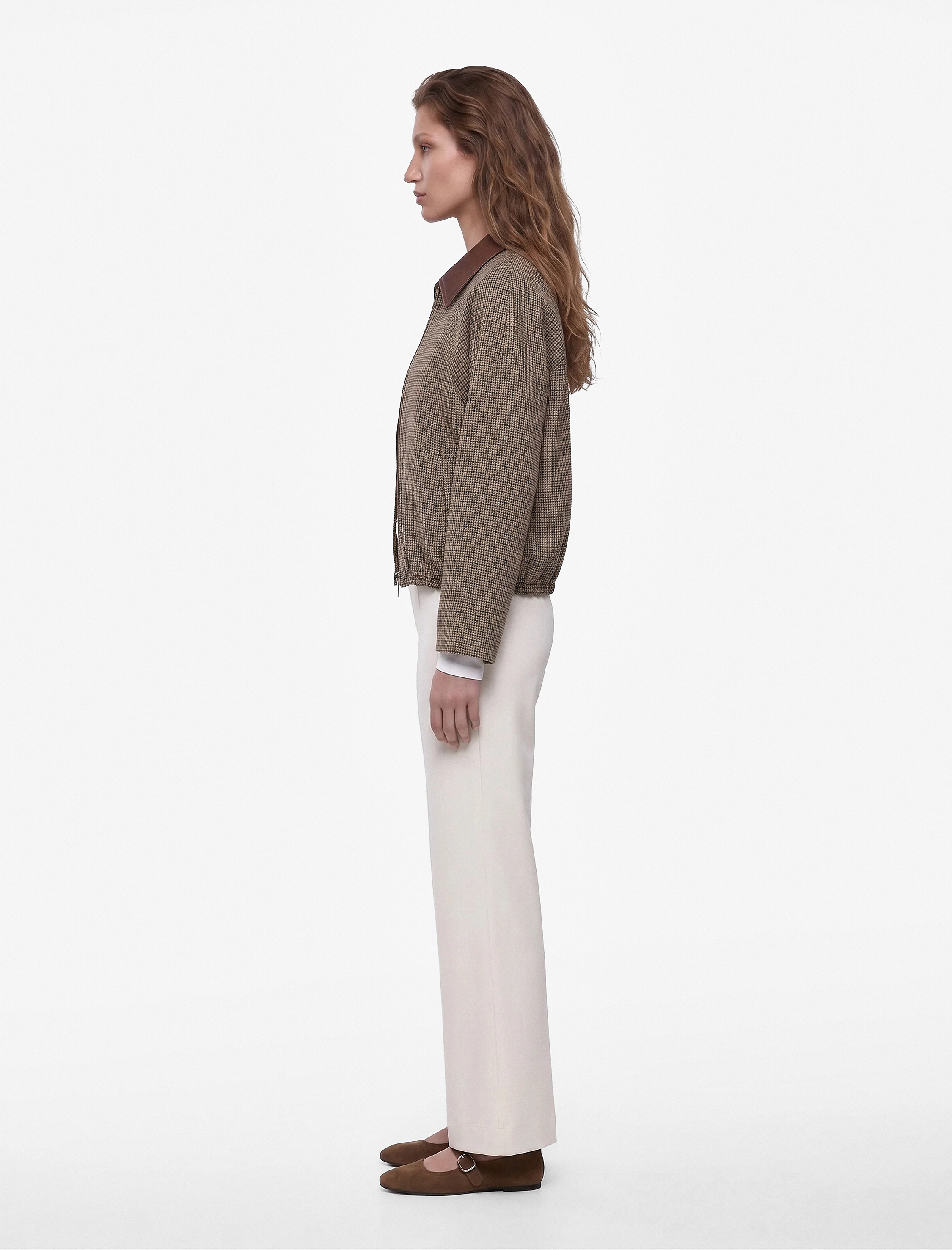 Koton Normal Bel Straight Fit Geniş Paça Kumaş Pantolon görsel 3