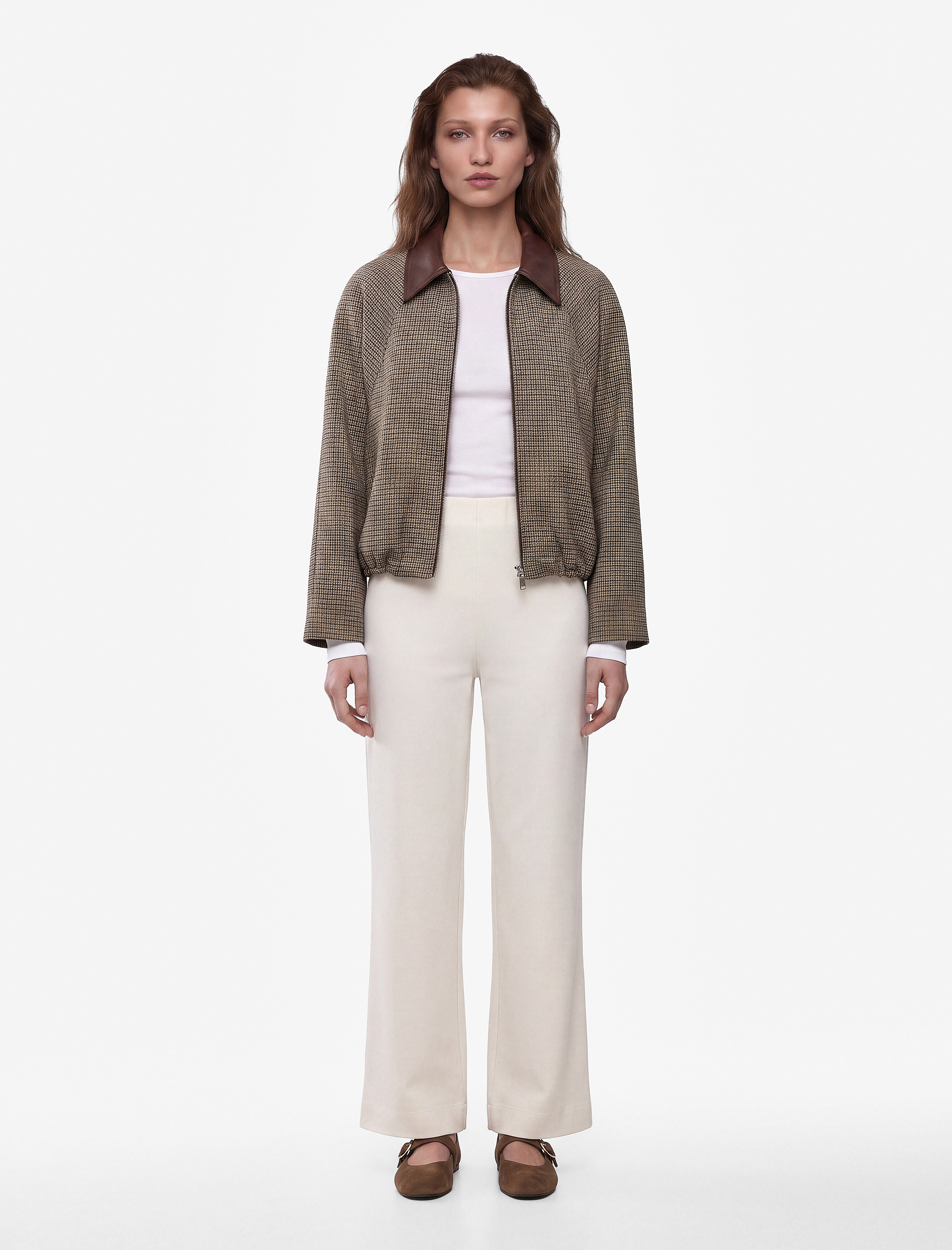 Koton Normal Bel Straight Fit Geniş Paça Kumaş Pantolon