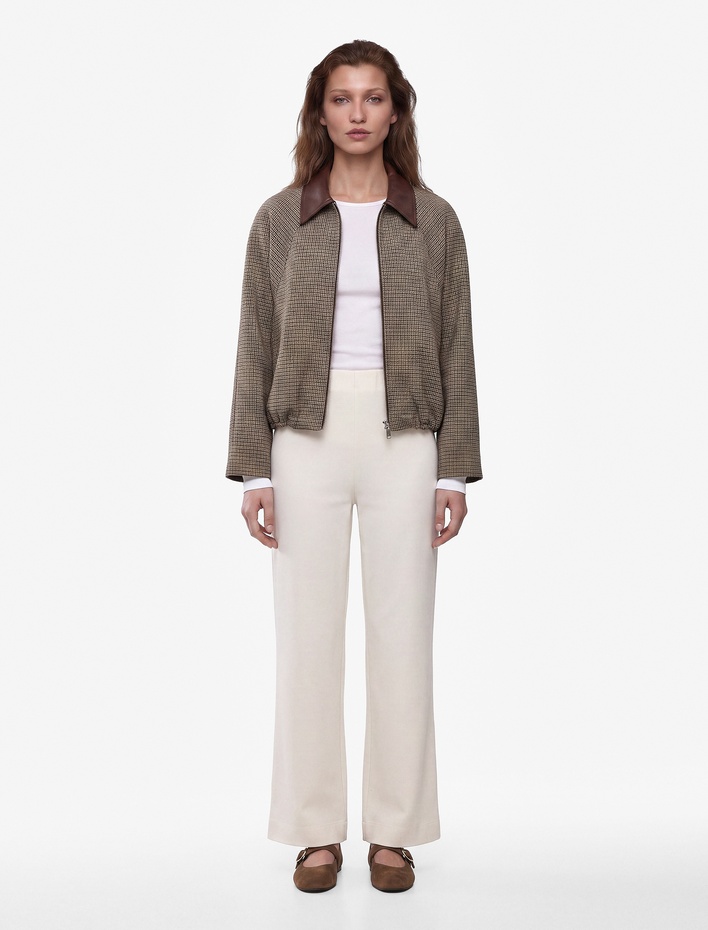  Normal Bel Straight Fit Geniş Paça Kumaş Pantolon