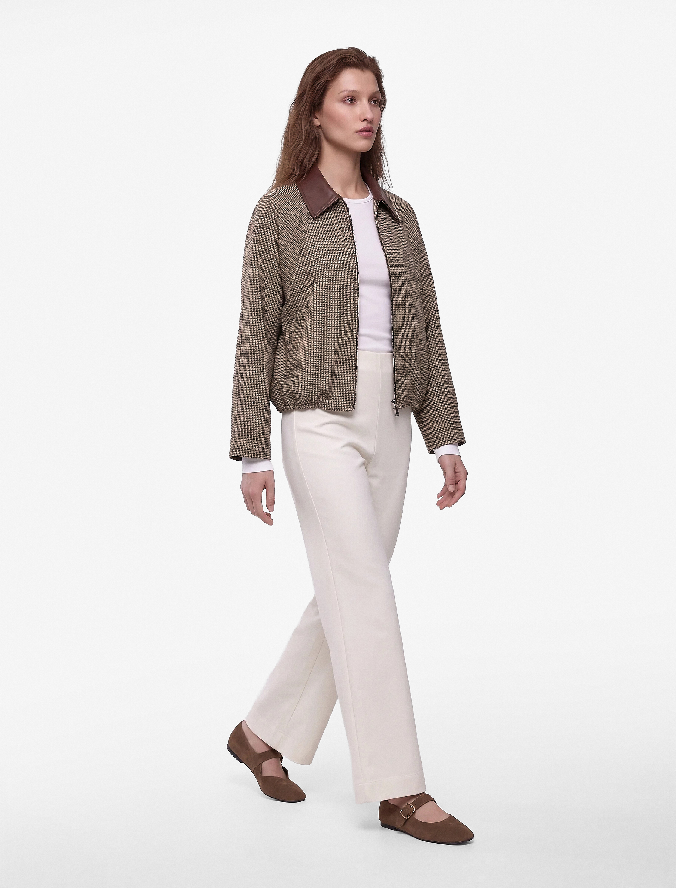 Koton Normal Bel Straight Fit Geniş Paça Kumaş Pantolon görsel 2