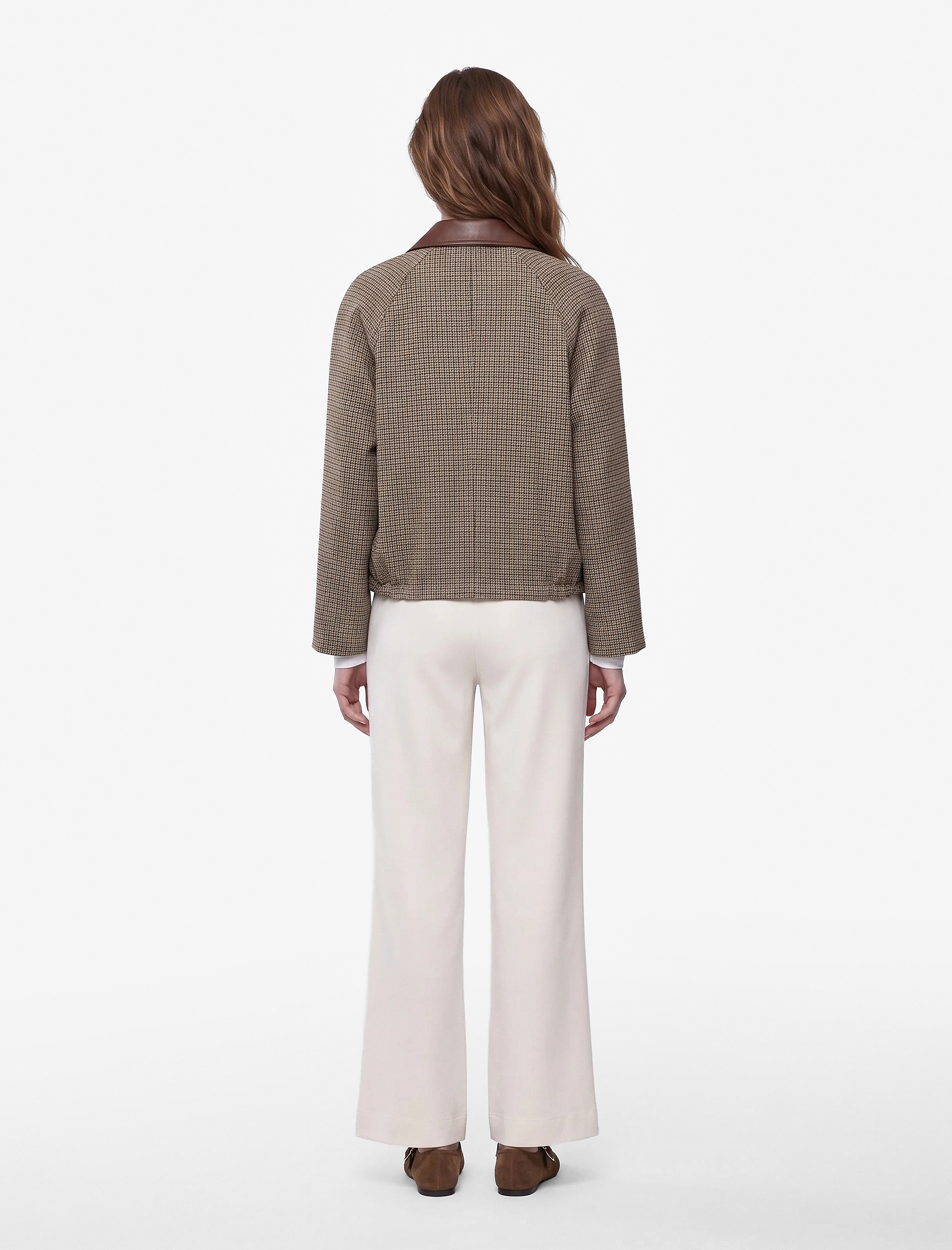 Koton Normal Bel Straight Fit Geniş Paça Kumaş Pantolon görsel 4