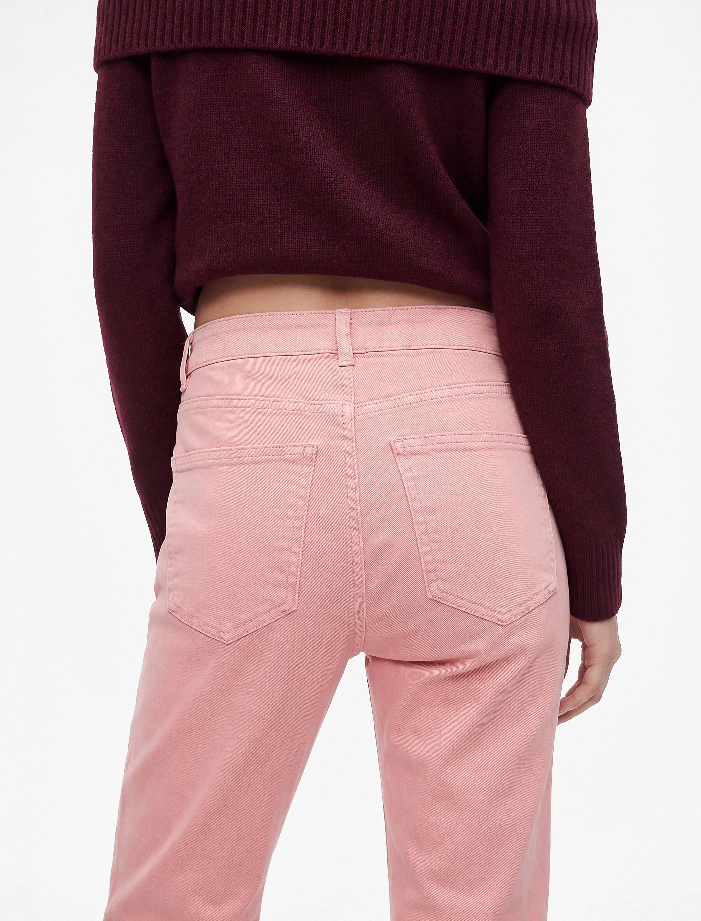 Koton Pamuklu Dar Kalıp Düğmeli Cepli İspanyol Paça Crop Jean Pantolon - Kick Flare Jeans görsel 5