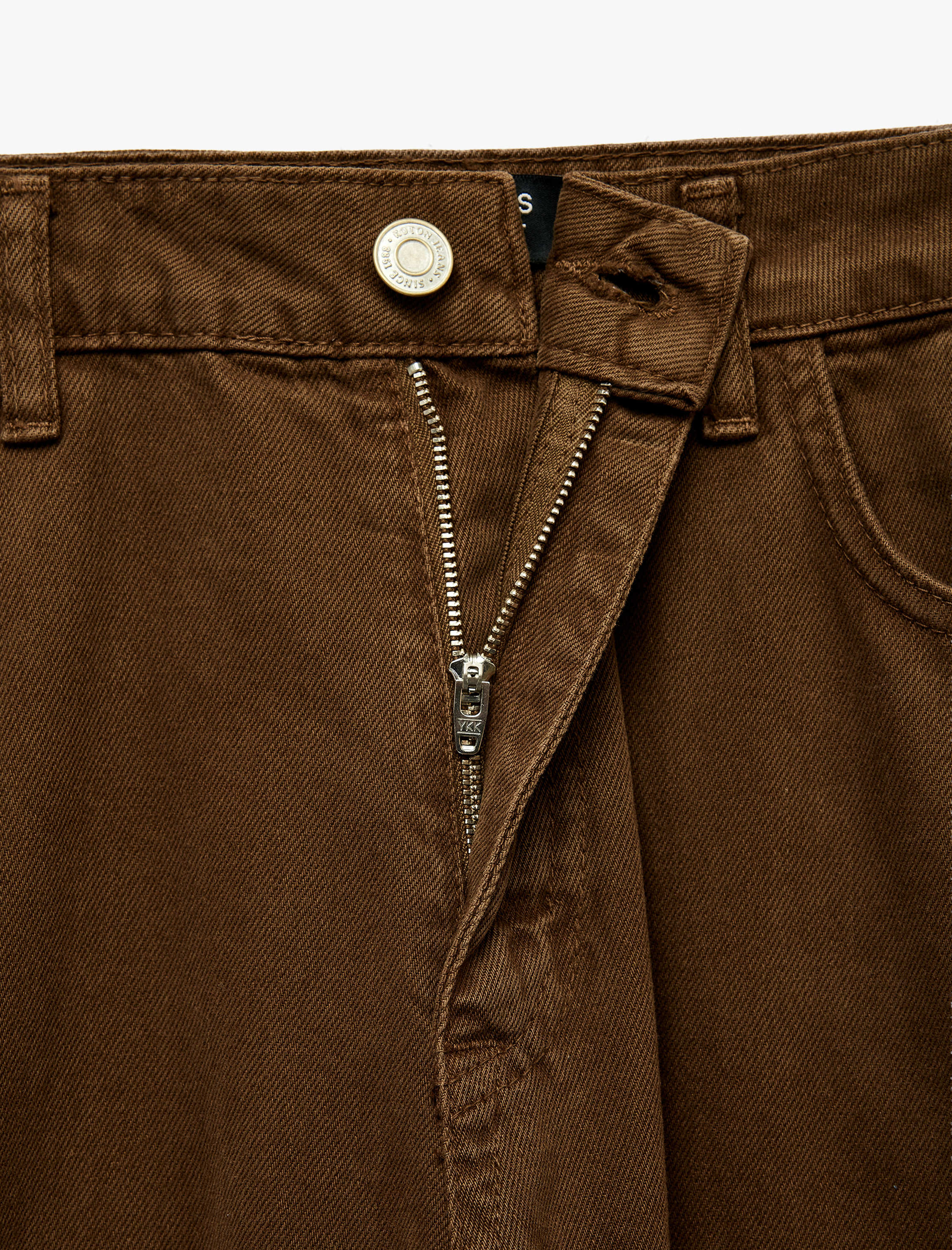 Koton Cepli Normal Bel Pamuklu Vintage Straight Fit Jean Pantolon görsel 8