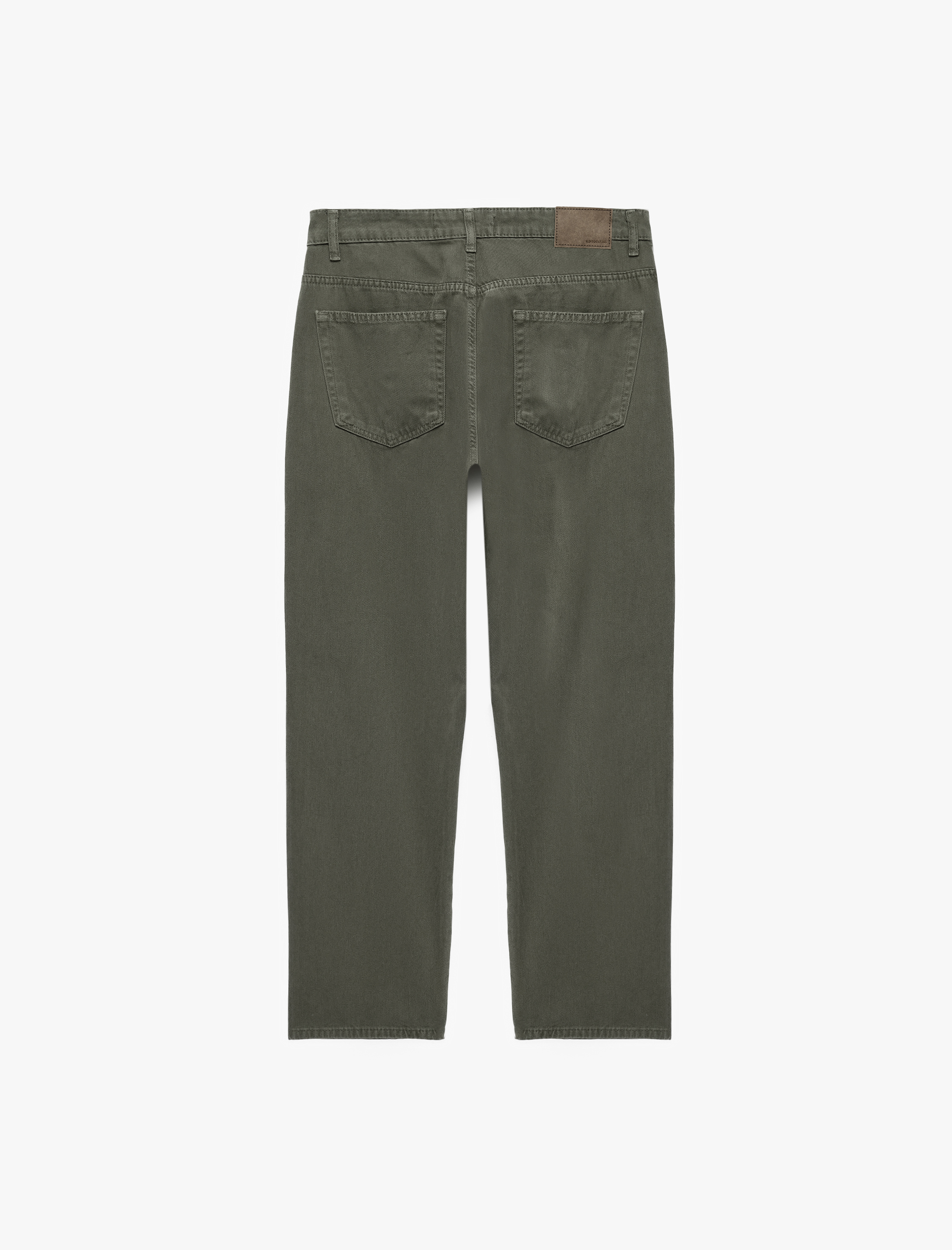 Koton Cepli Normal Bel Pamuklu Vintage Straight Fit Jean Pantolon görsel 6