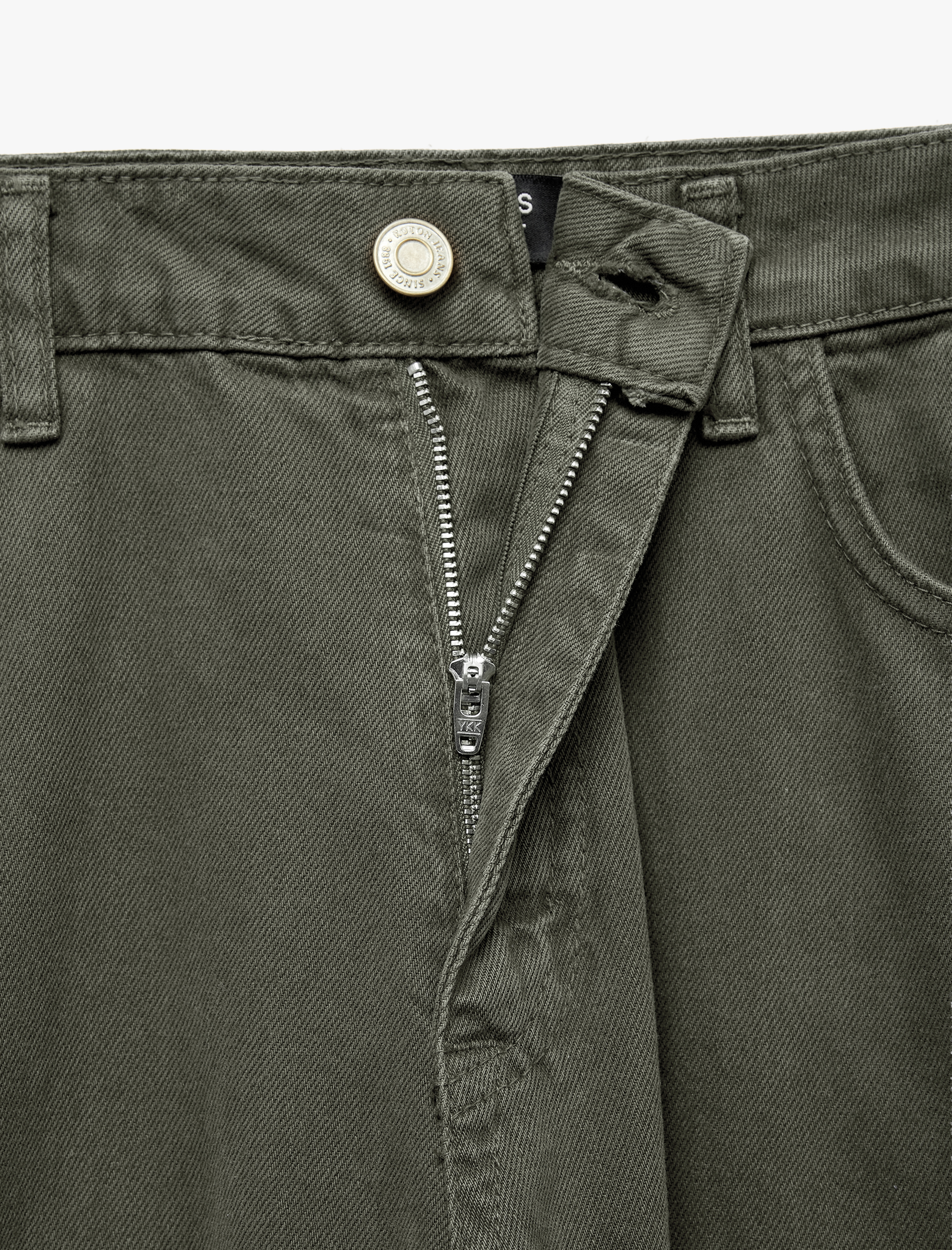 Koton Cepli Normal Bel Pamuklu Vintage Straight Fit Jean Pantolon görsel 8