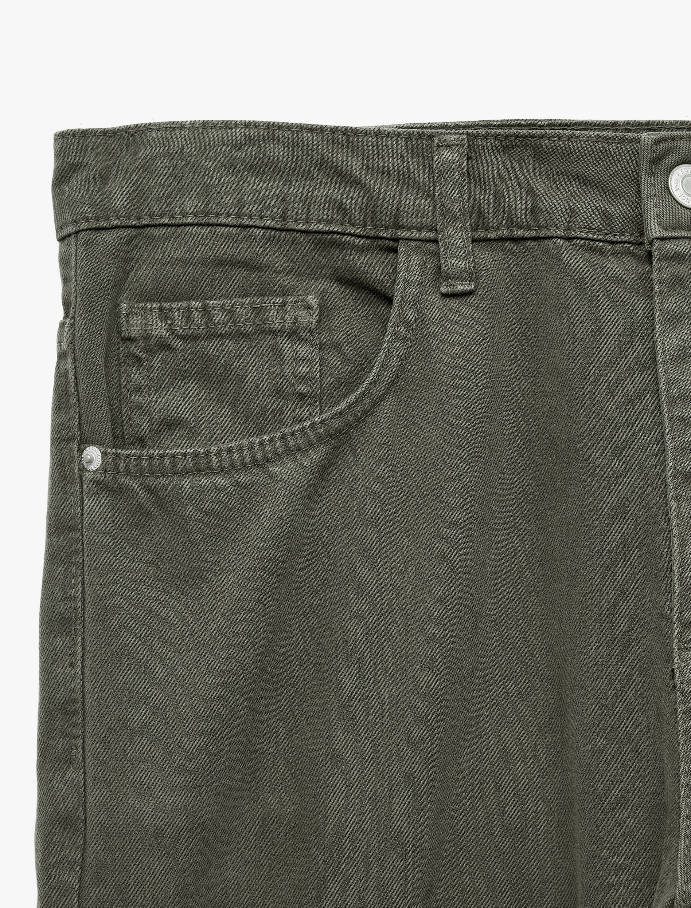 Koton Cepli Normal Bel Pamuklu Vintage Straight Fit Jean Pantolon görsel 7