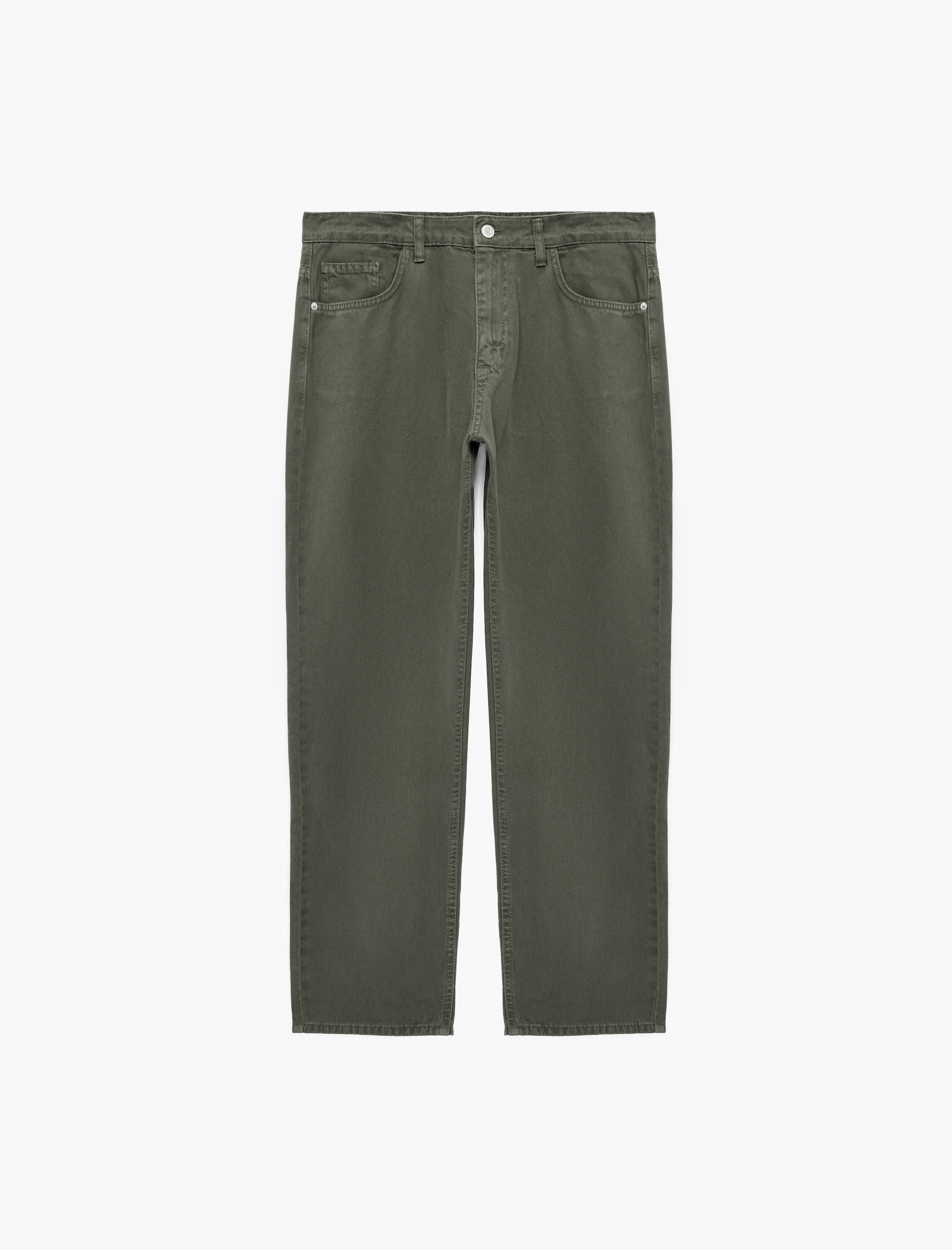 Koton Cepli Normal Bel Pamuklu Vintage Straight Fit Jean Pantolon görsel 5