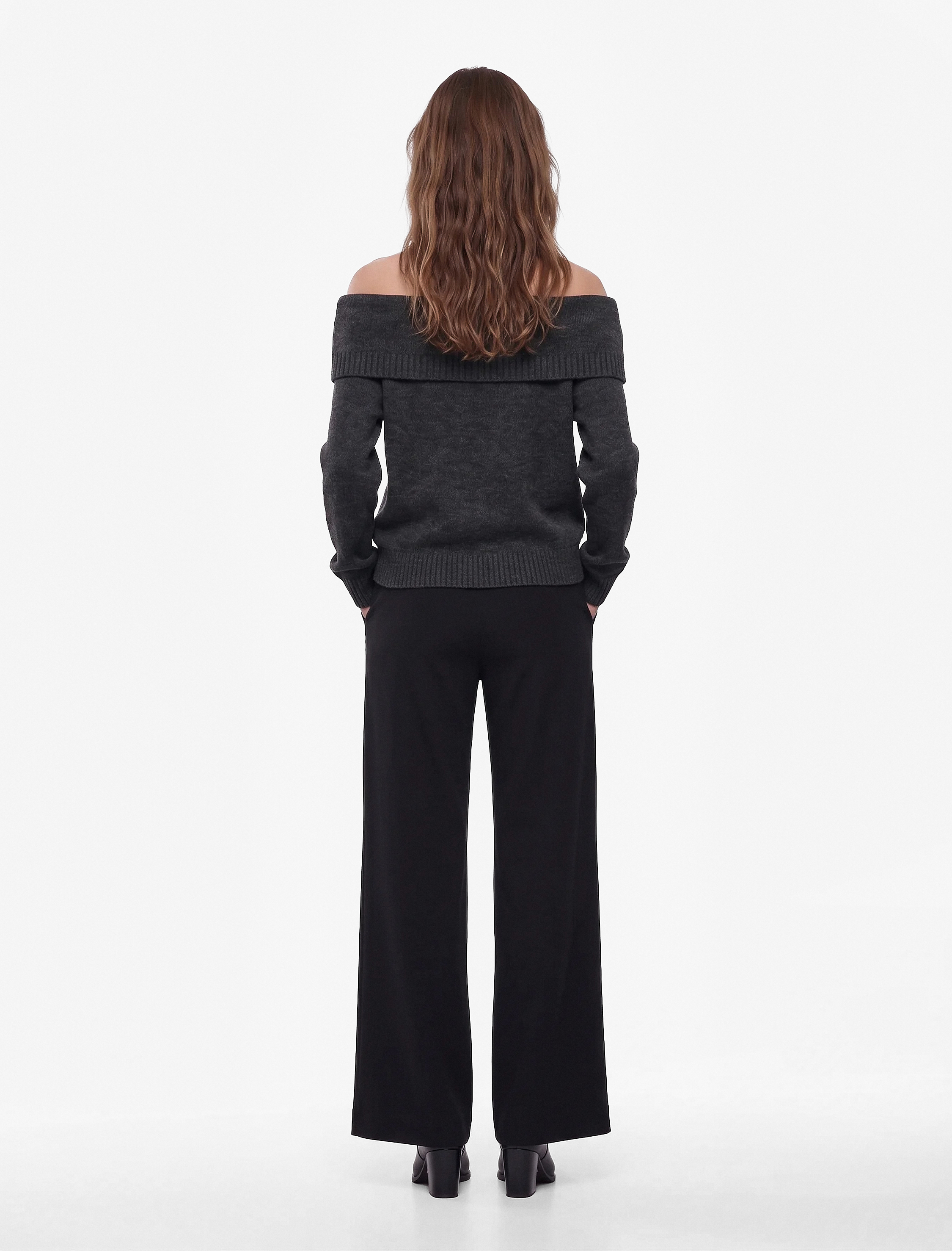 Koton Normal Bel Straight Fit Geniş Paça Kumaş Pantolon görsel 4