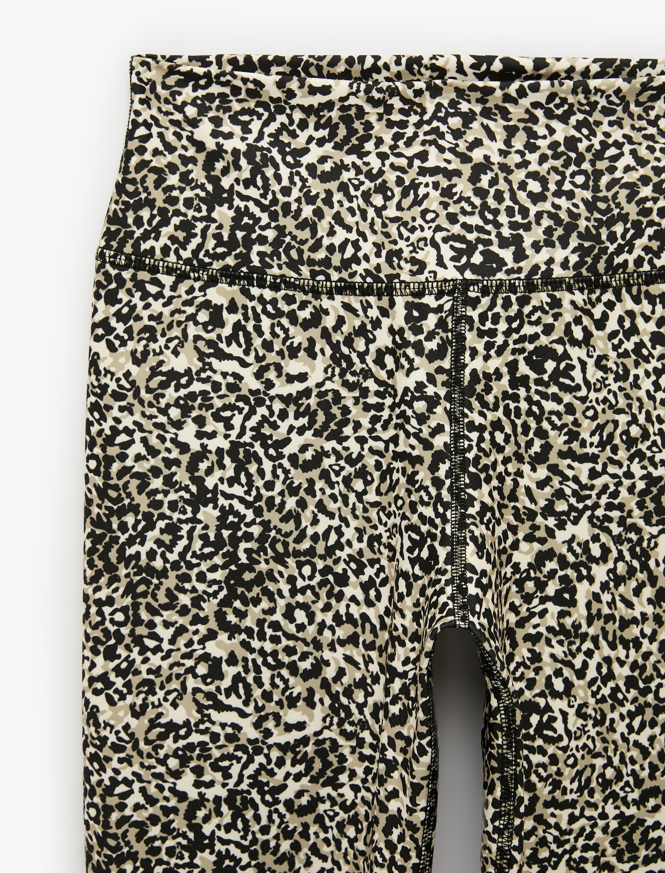   Yüksek Bel Slim Fit Leopar Desenli Spor Tayt