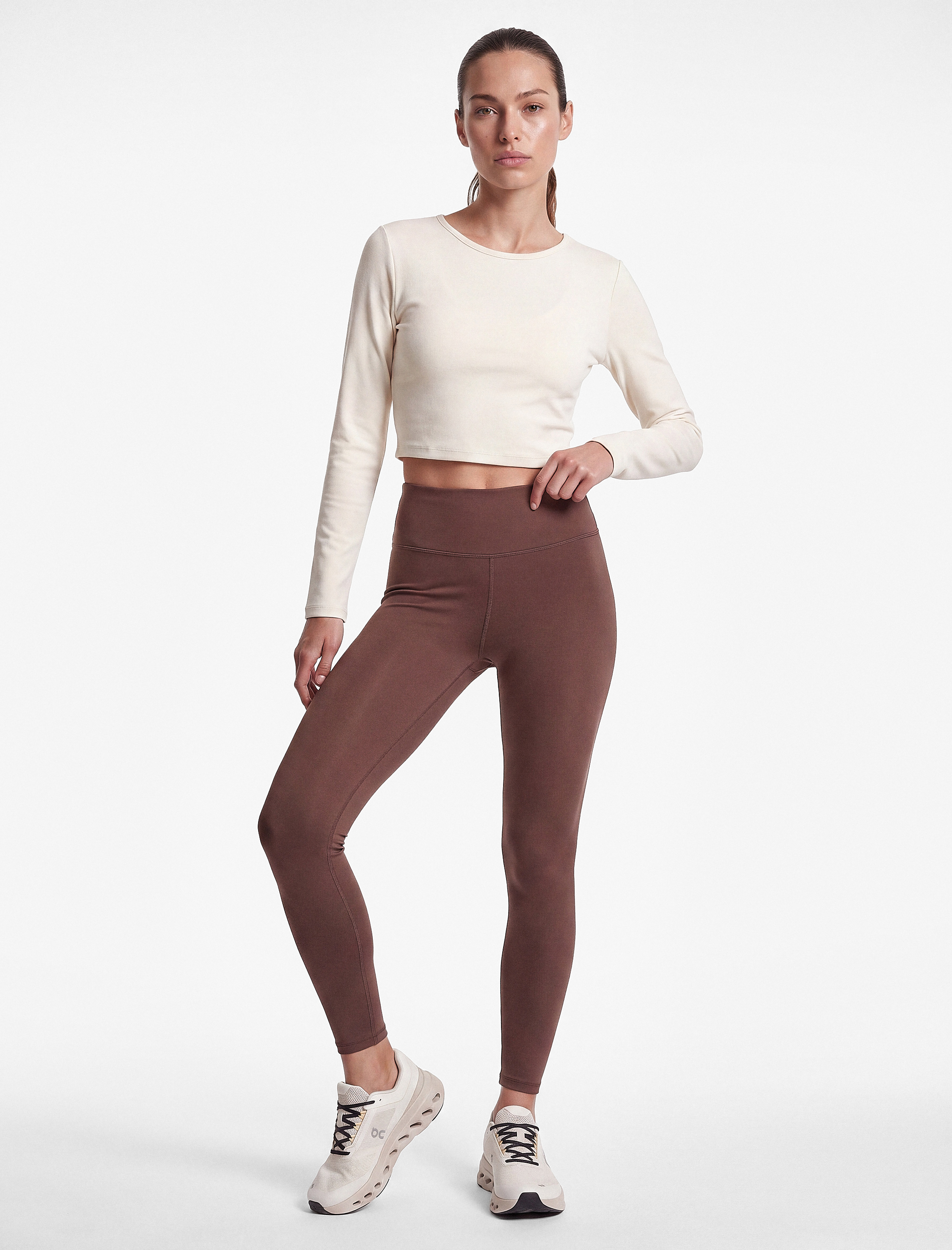 Koton Yüksek Bel Slim Fit Dikiş Detaylı Spor Tayt