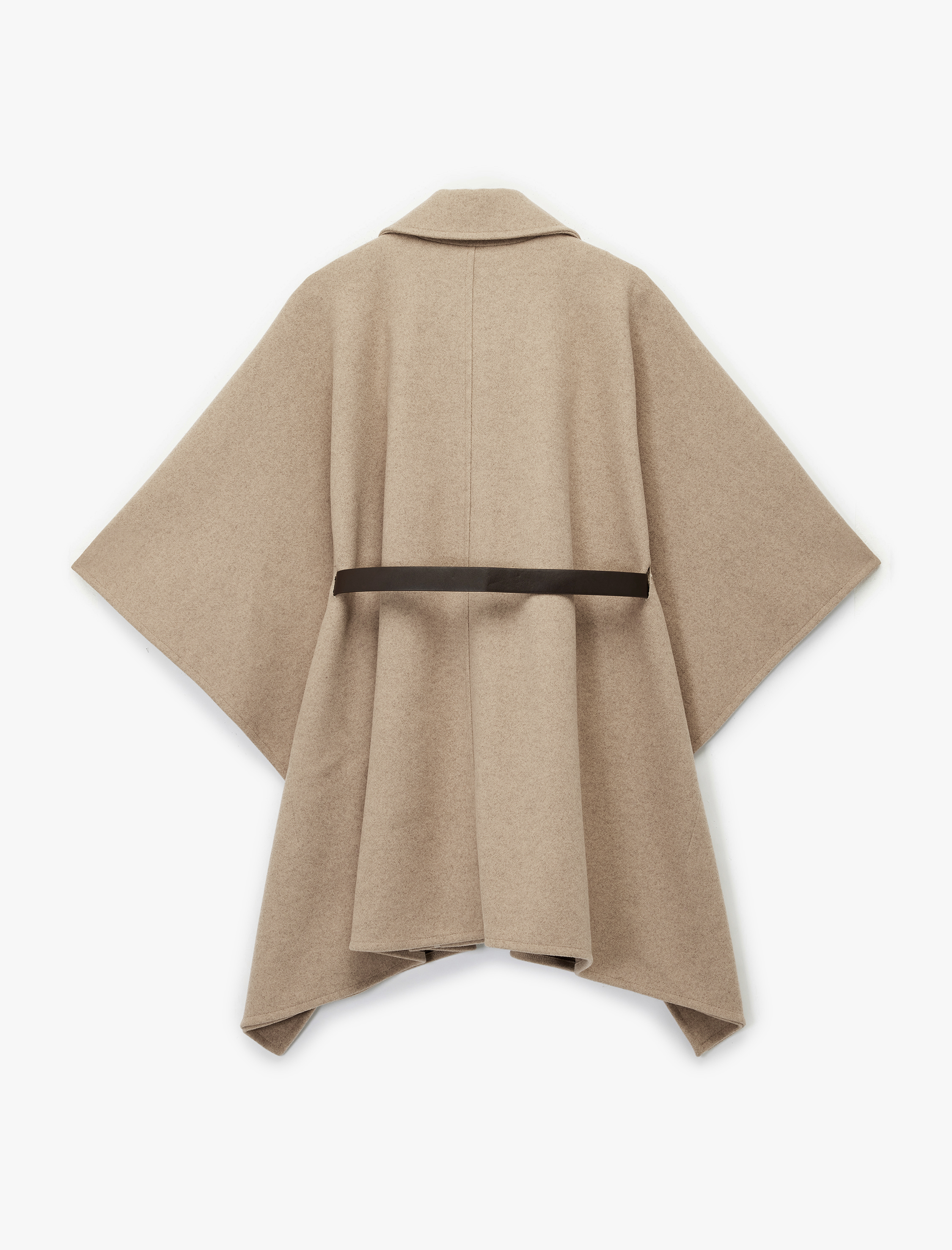   Pelerin Kaban Kemerli Oversize Kaşe