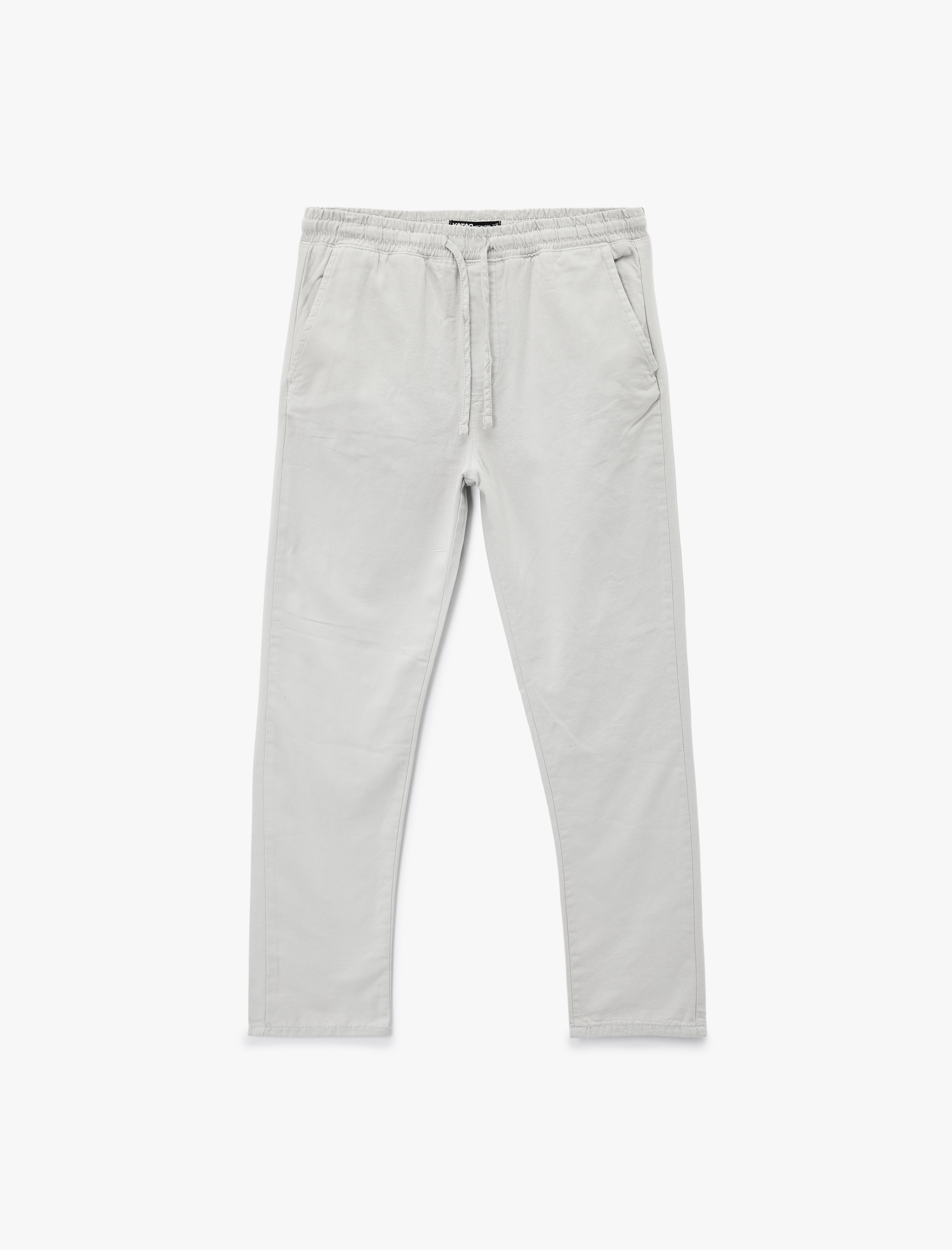 Koton Pamuklu Regular Fit Cepli Beli Bağcıklı Pantolon görsel 3