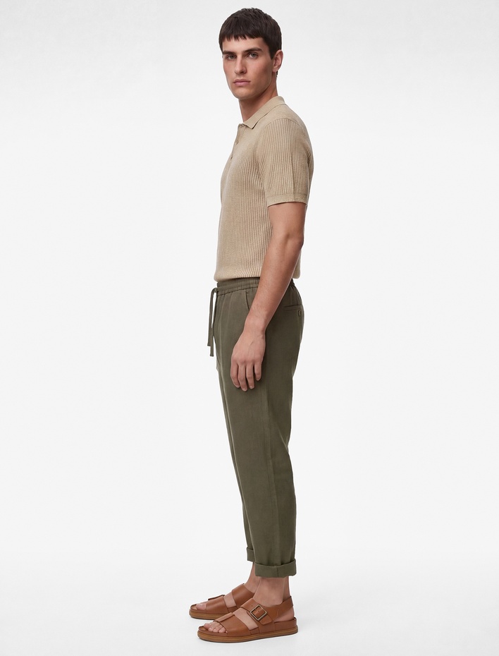  Regular Fit Dokulu Pamuklu Düğmeli Polo Yaka Kısa Kollu Triko Tişört