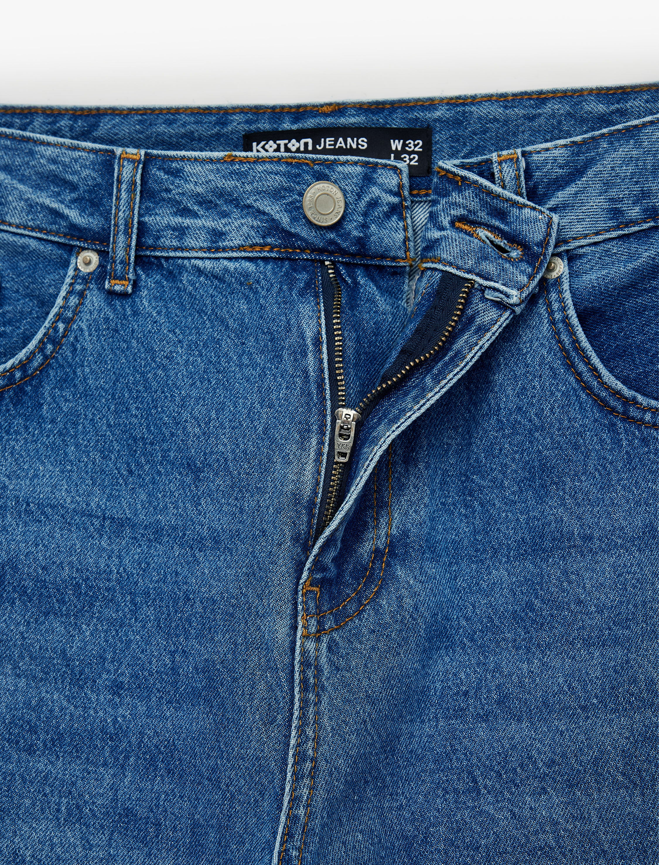Koton Bol Kalıp Pamuklu Cepli Normal Bel Baggy Jean Pantolon görsel 8