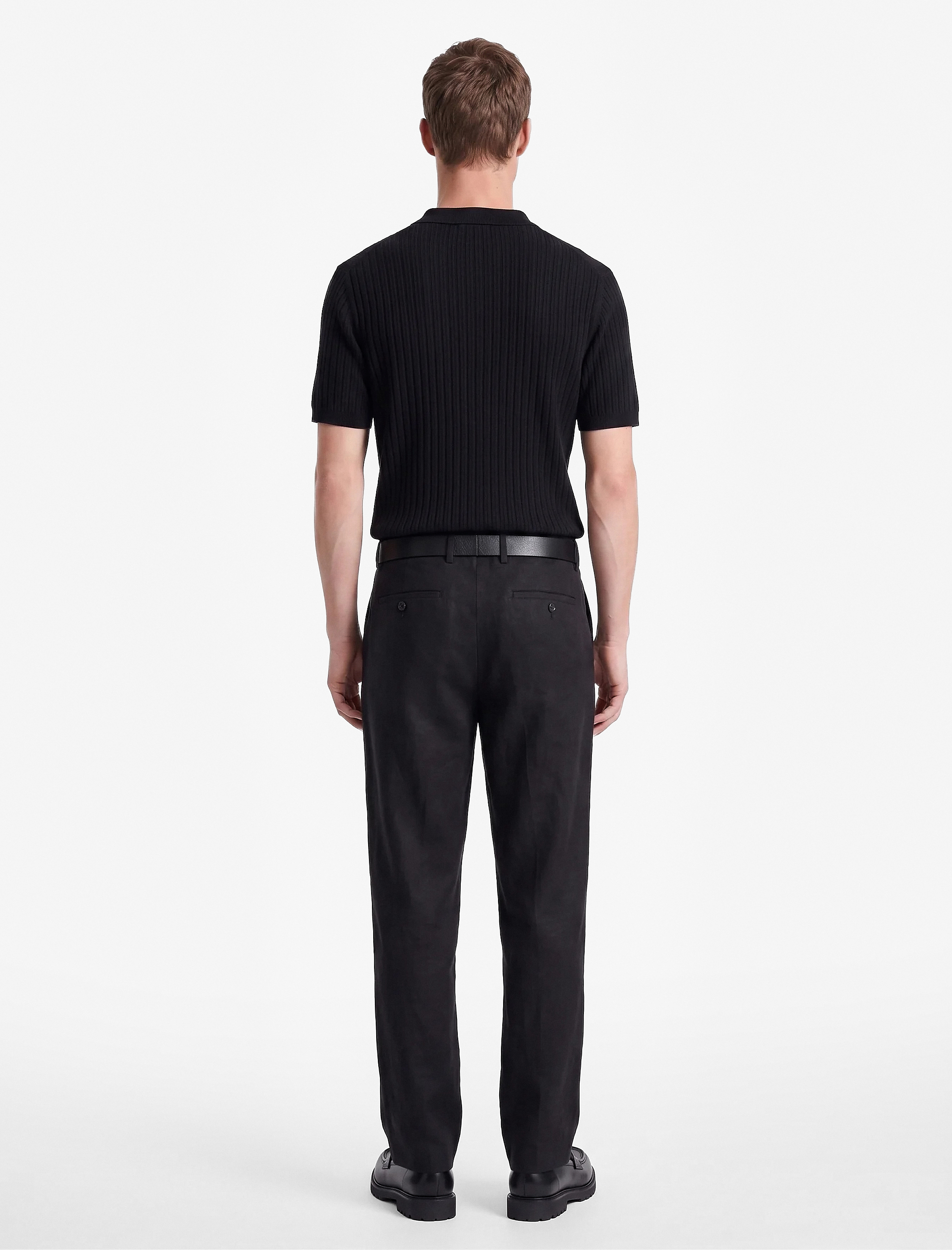 Koton Regular Fit Kısa Kollu Pamuklu Dokulu Düğmeli Polo Yaka Triko Tişört görsel 4