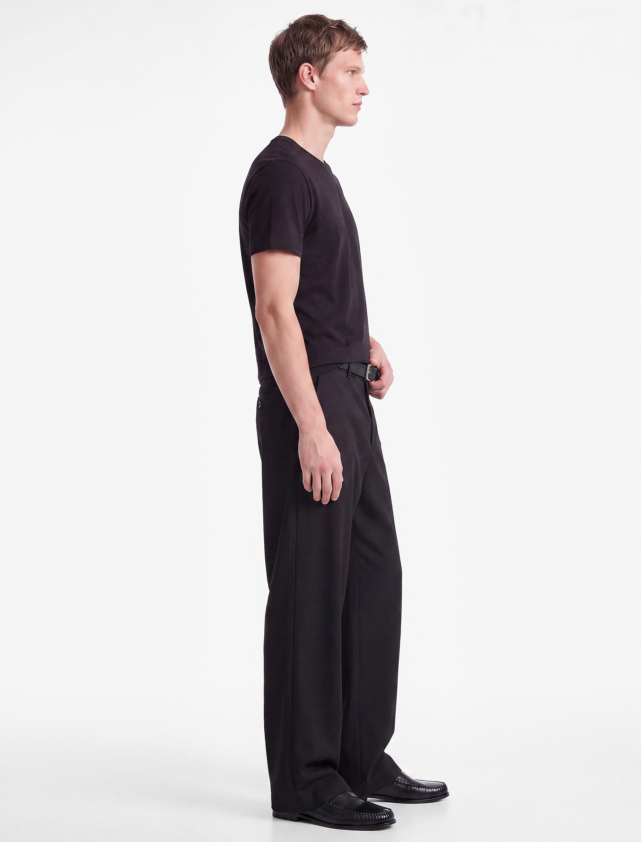 Koton Kısa Kollu Bisiklet Yaka Basic Slim Fit Tişört görsel 3