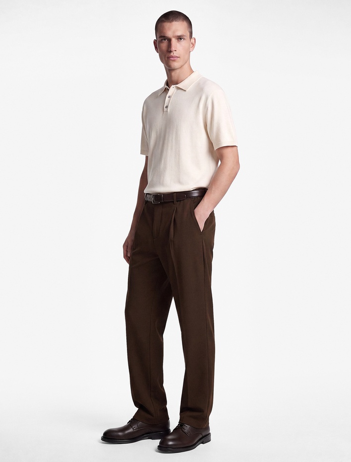  Regular Fit Cepli Viskon Karışımlı Pileli Kumaş Pantolon