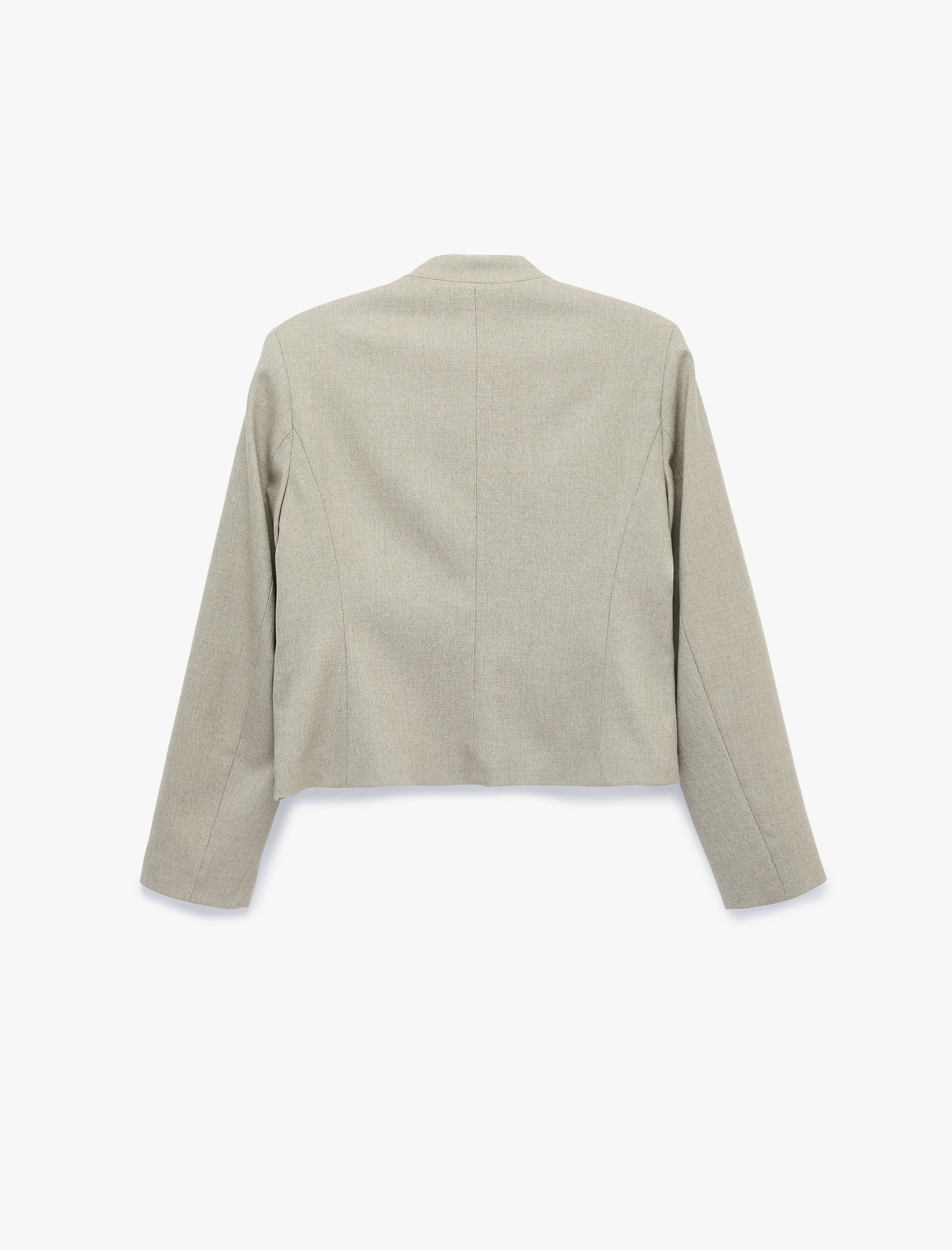 Koton Viskon Karışımlı Cep Detaylı Süs Düğmeli Uzun Kollu Hakim Yaka Military Blazer Ceket görsel 8