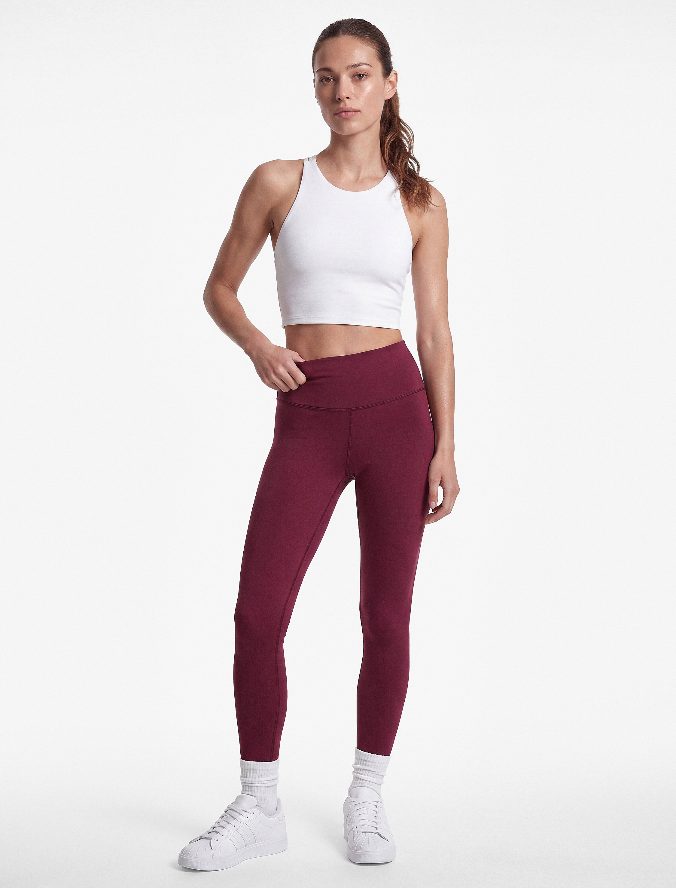 Koton Yüksek Bel Slim Fit Dikiş Detaylı Spor Tayt
