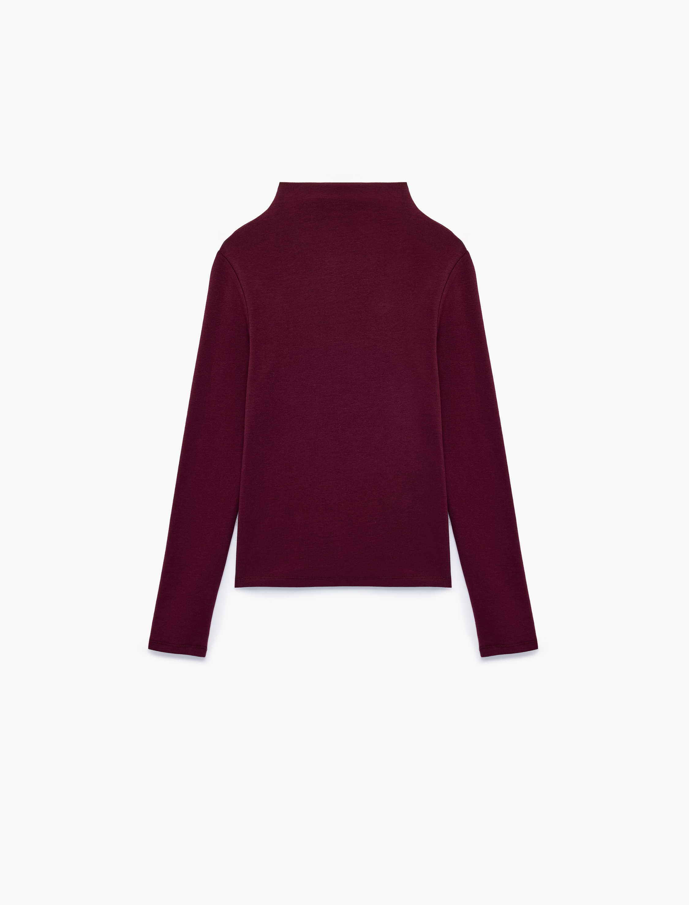 Koton Pamuklu Slim Fit Dik Yaka Basic Uzun Kollu Tişört