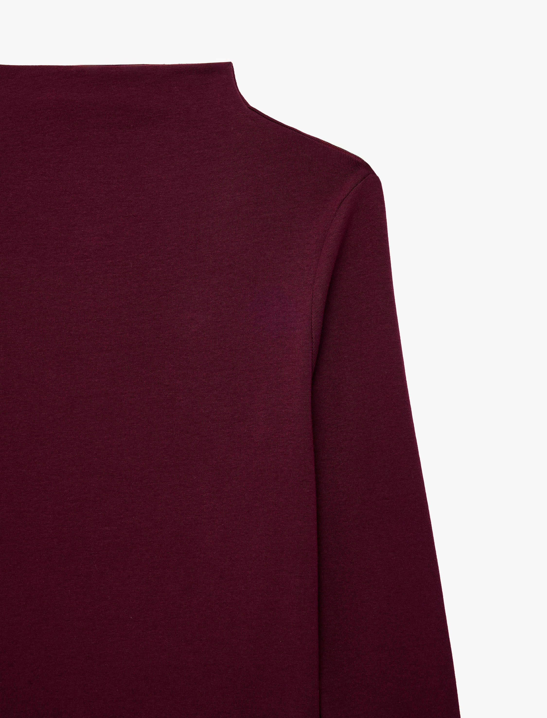 Koton Pamuklu Slim Fit Dik Yaka Basic Uzun Kollu Tişört görsel 3