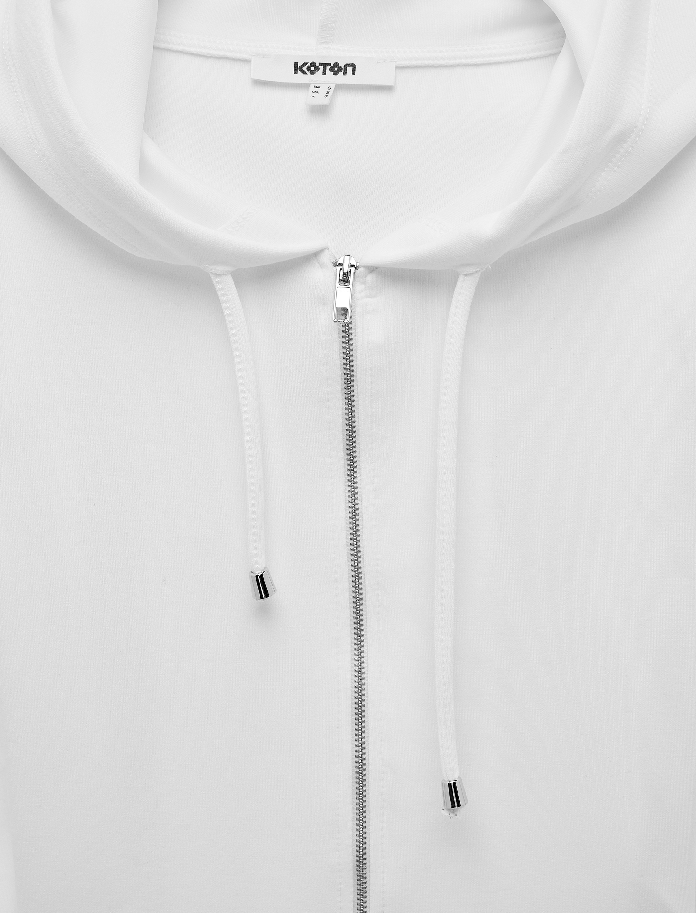   Slim Fit Uzun Kollu Kapüşonlu Fermuarlı Modal Boxy Sweatshirt