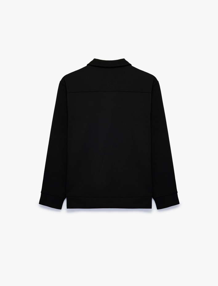  Regular Fit Uzun Kollu Yarım Fermuarlı Sweatshirt