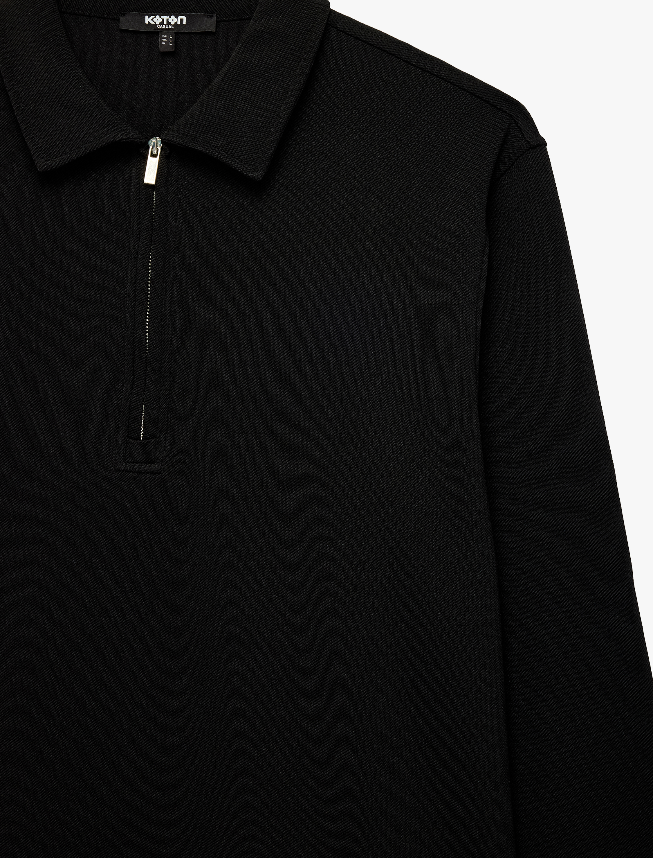   Regular Fit Uzun Kollu Yarım Fermuarlı Sweatshirt
