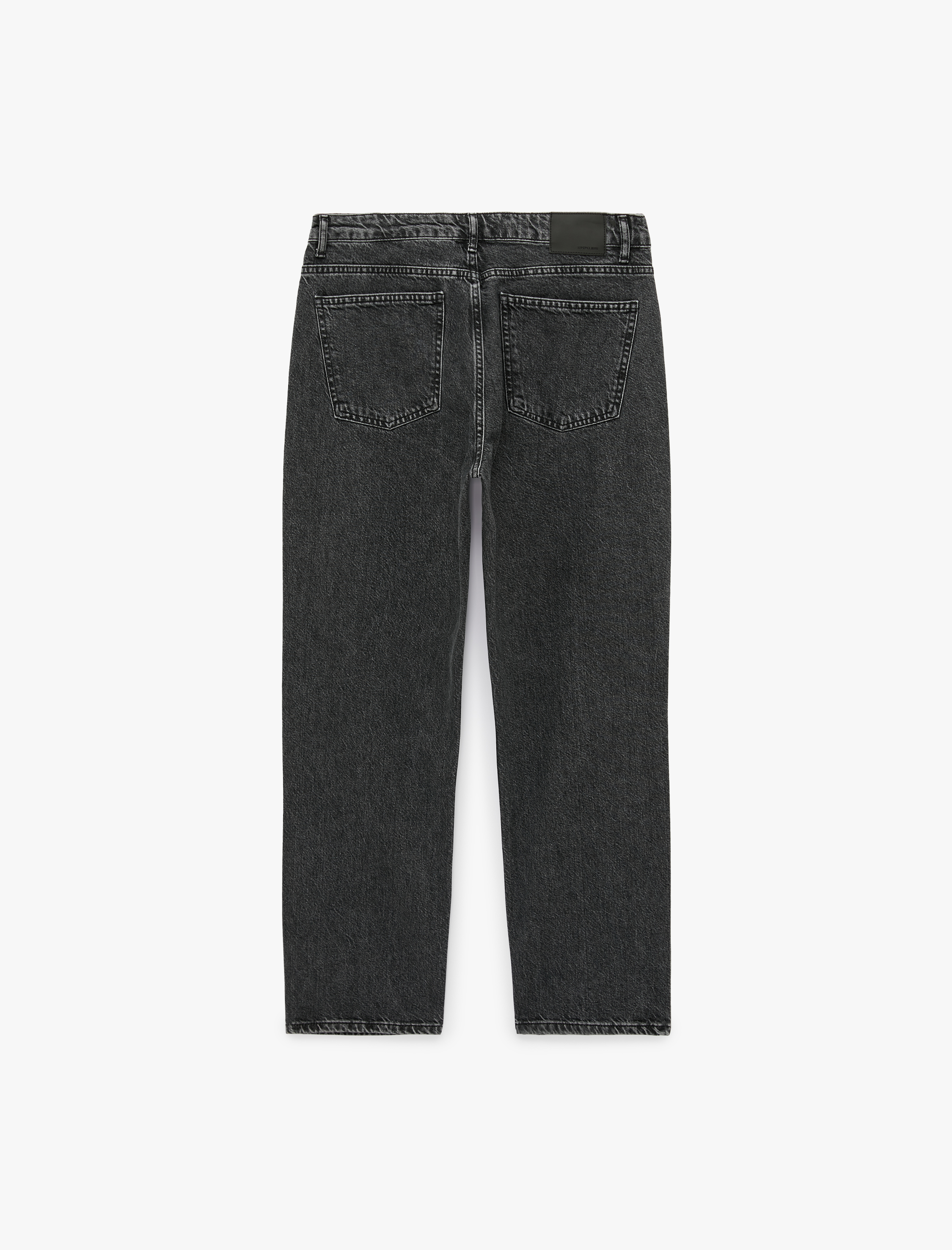   Pamuklu Cepli Vintage Straight Fit Jean Pantolon