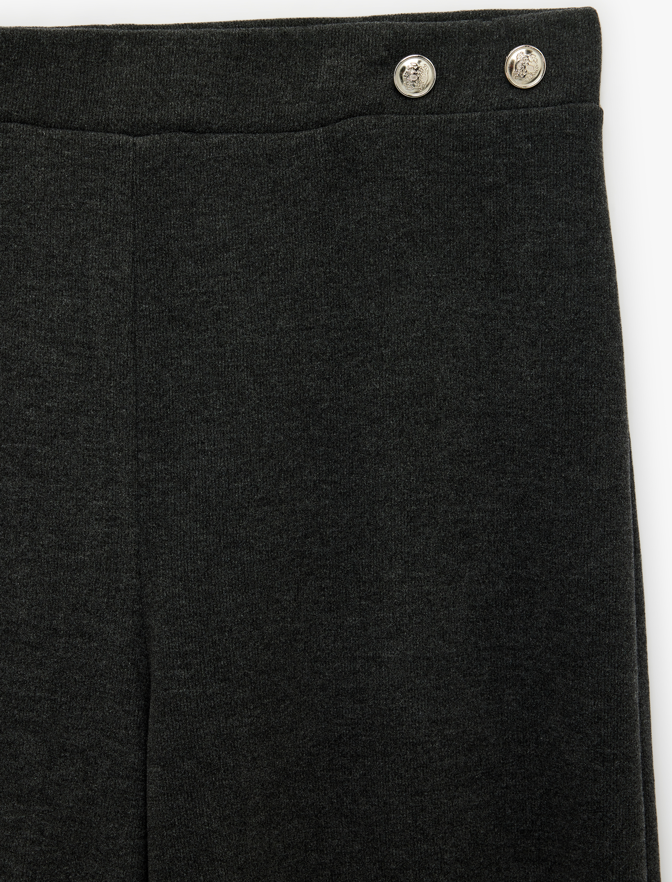 Koton Slim Fit Süs Düğmeli Düz Bol Paça Pantolon görsel 3