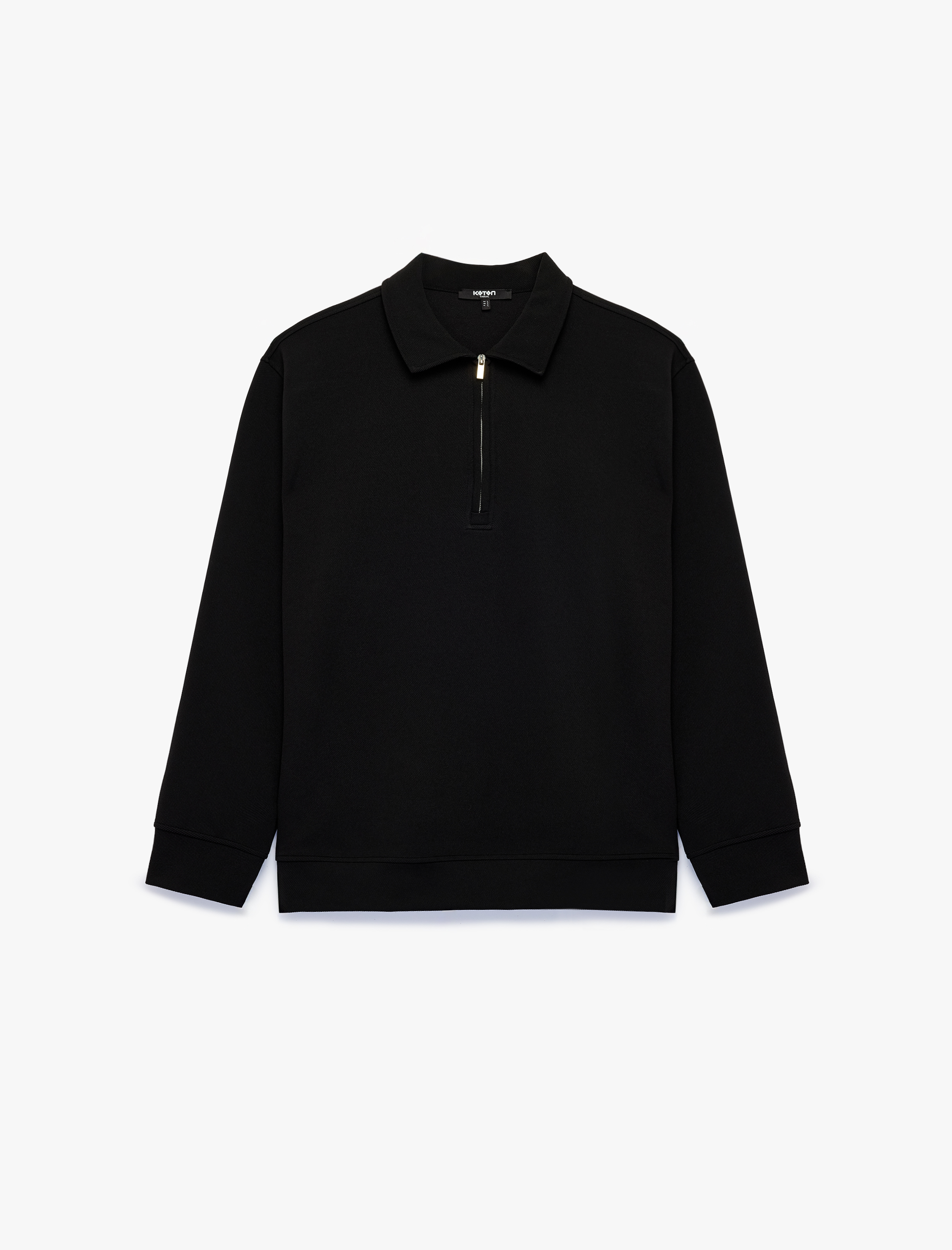   Regular Fit Uzun Kollu Yarım Fermuarlı Sweatshirt