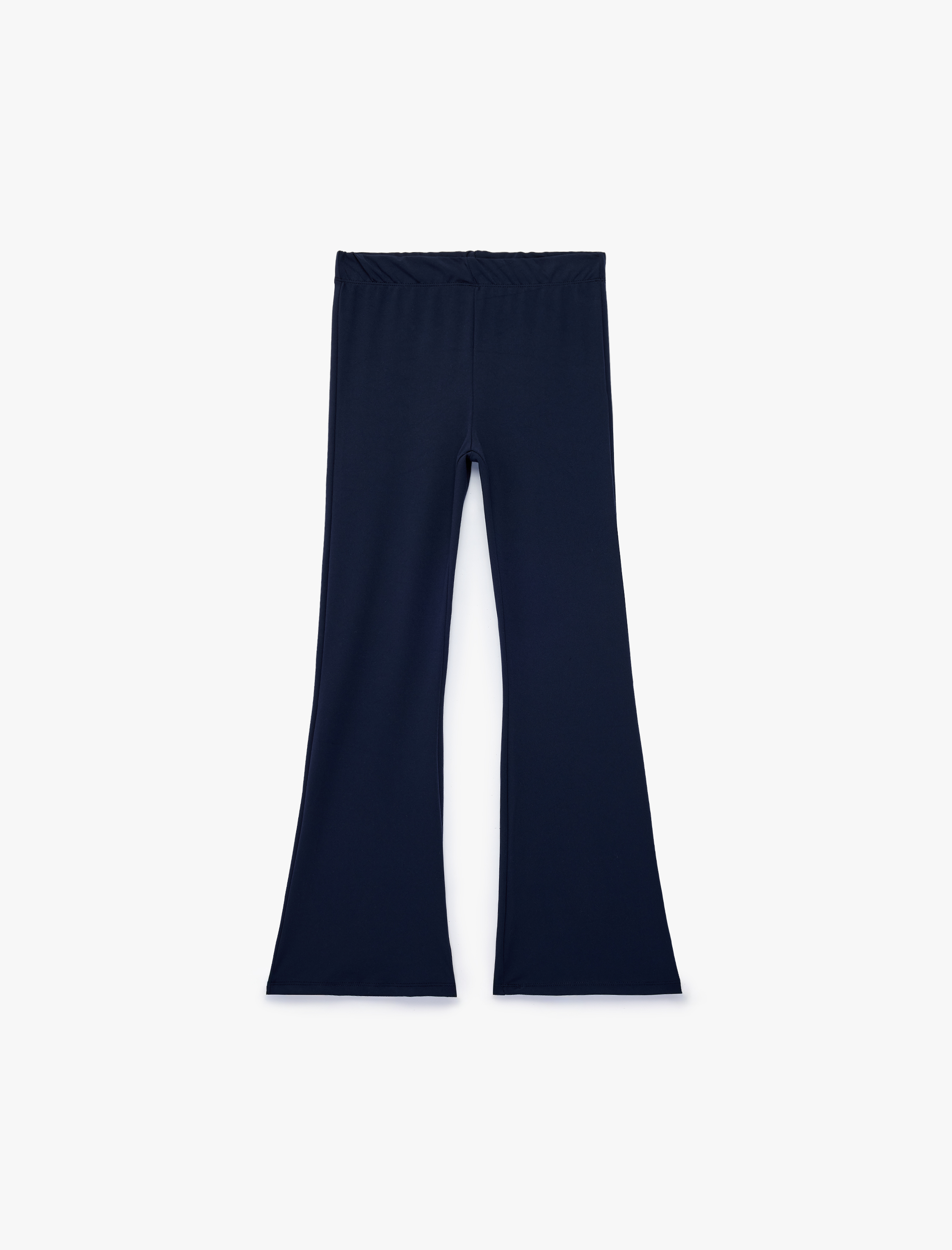  Kız Çocuk Beli Lastikli Slim Fit İspanyol Paça Tayt