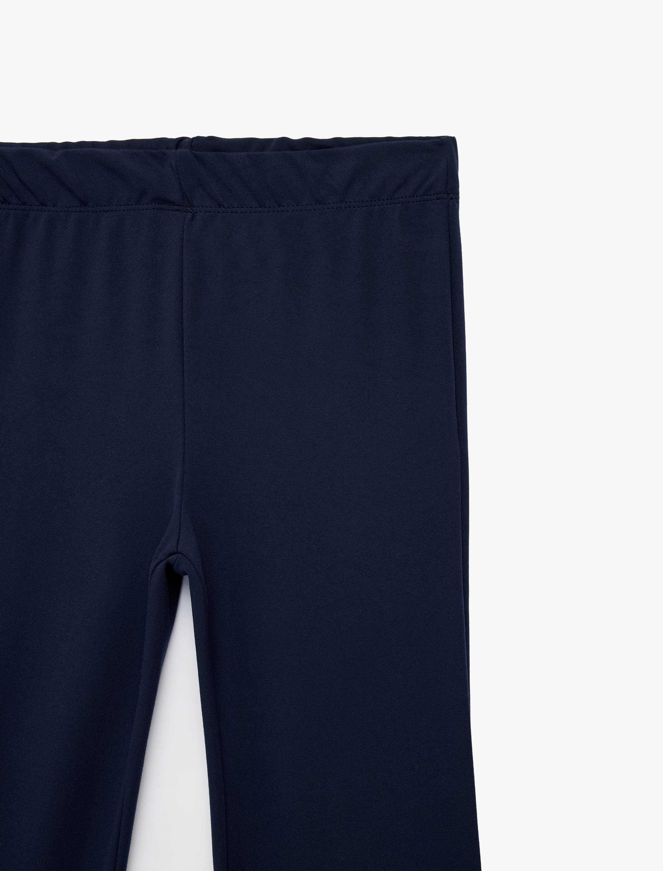  Kız Çocuk Beli Lastikli Slim Fit İspanyol Paça Tayt