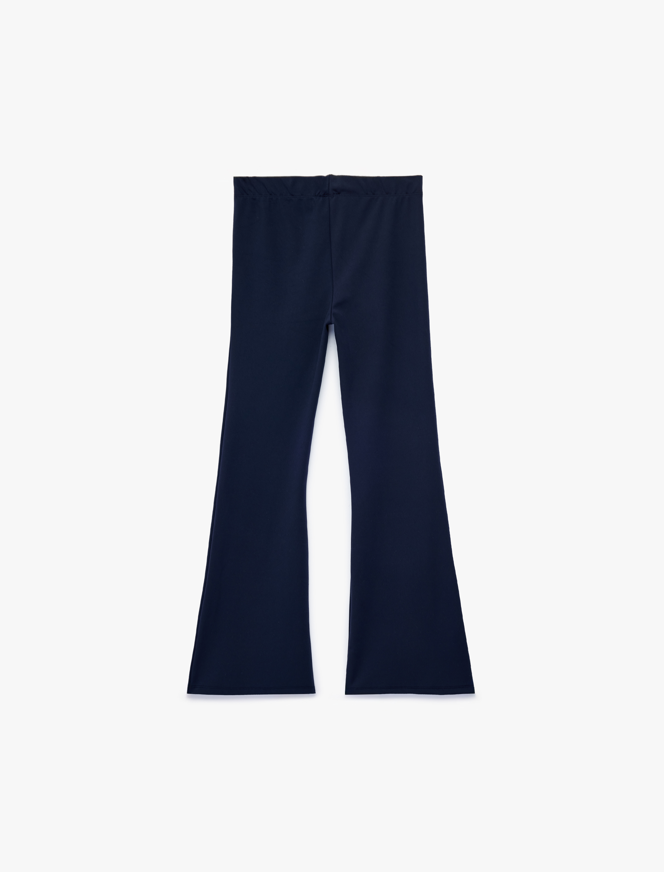  Kız Çocuk Beli Lastikli Slim Fit İspanyol Paça Tayt