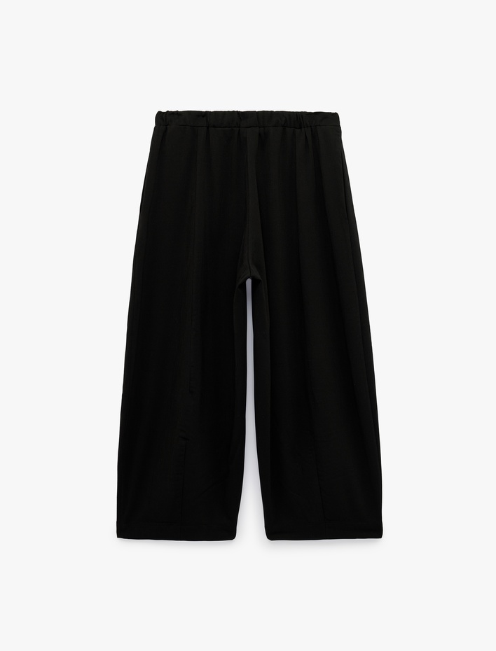  Beli Bağlamalı Cepli Regular Fit Barrel Pantolon
