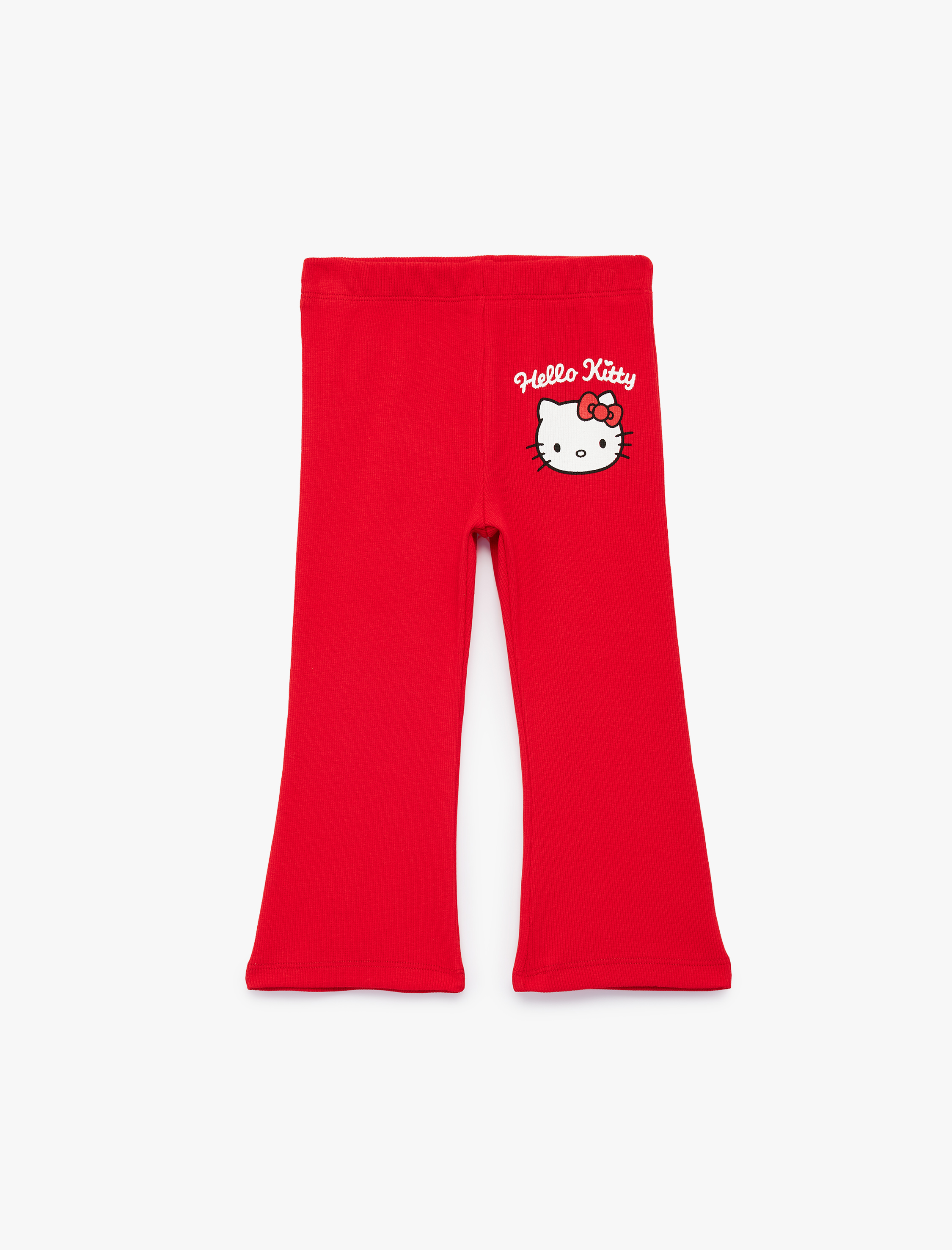  Kız Bebek Hello Kitty Baskılı Pamuklu Kaşkorse Lisanslı İspanyol Paça Tayt