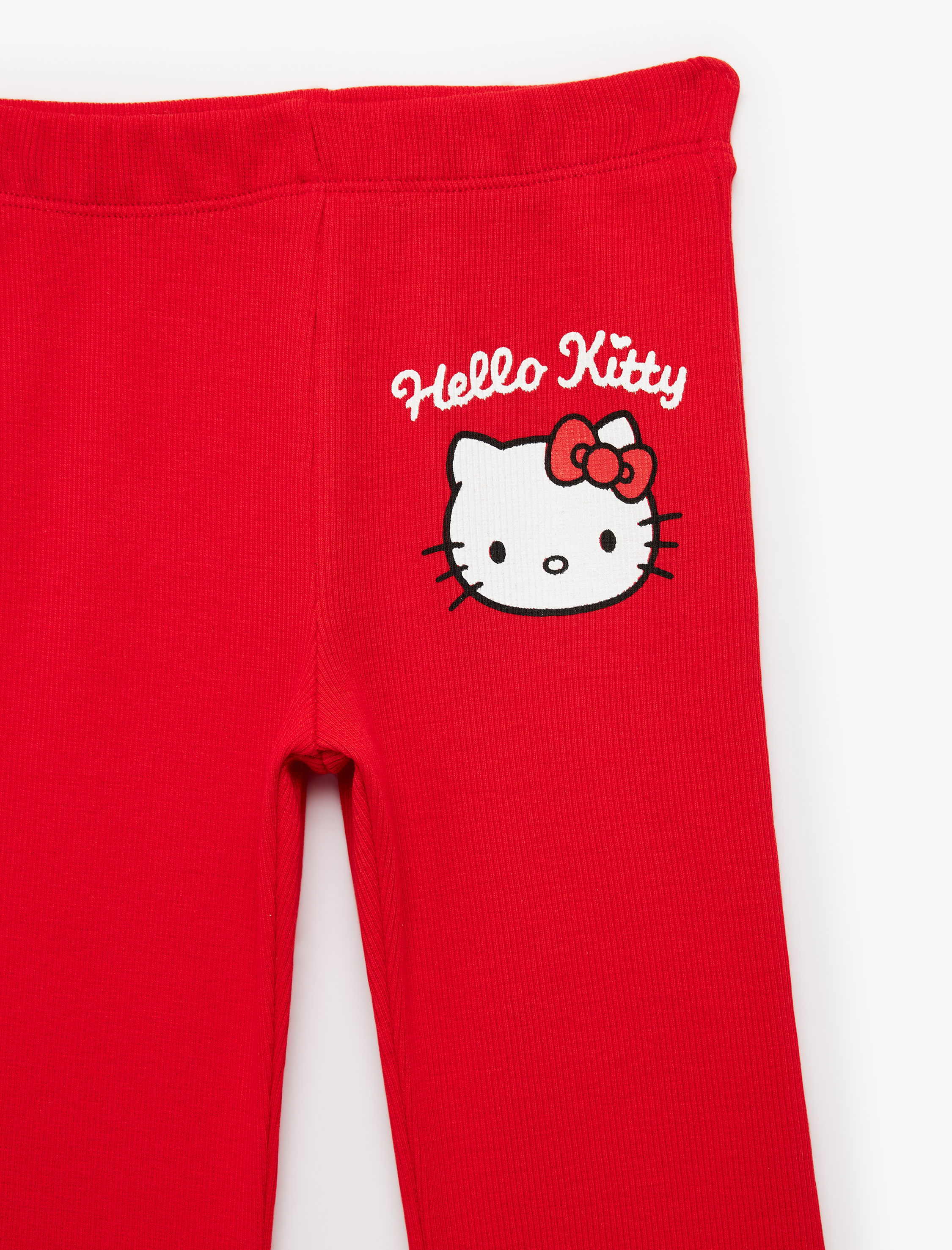  Kız Bebek Hello Kitty Baskılı Pamuklu Kaşkorse Lisanslı İspanyol Paça Tayt